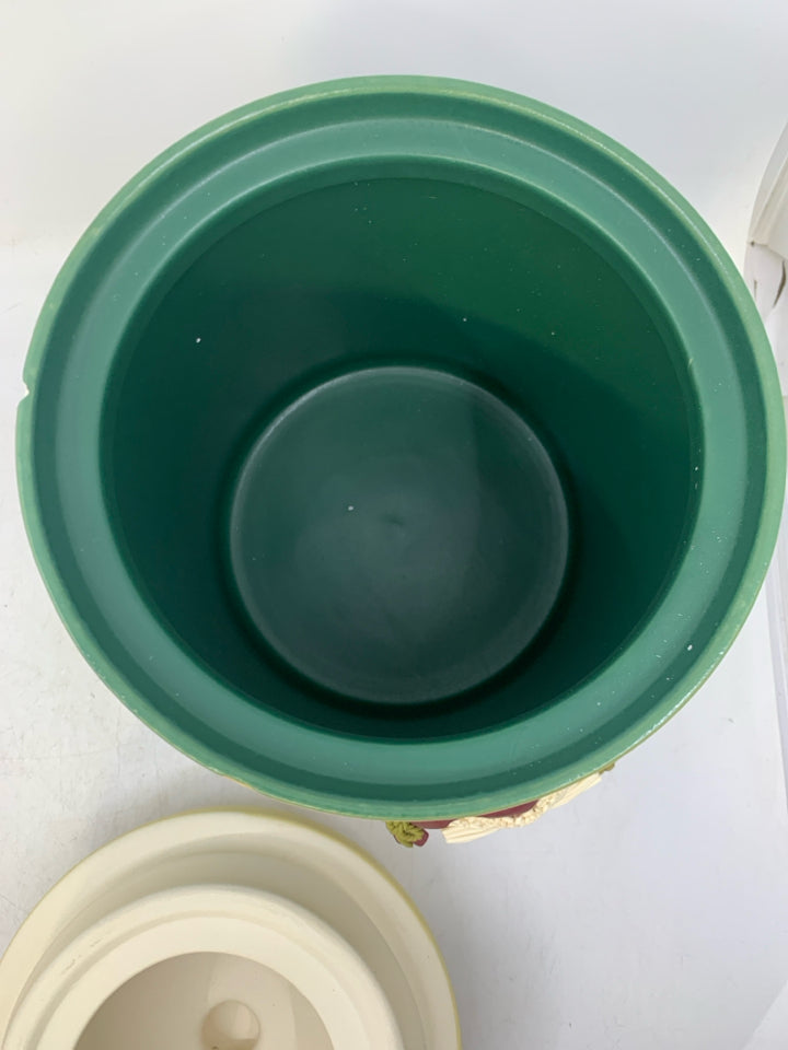 HAPPY HOLIDAYS SANTA COOKIE JAR.