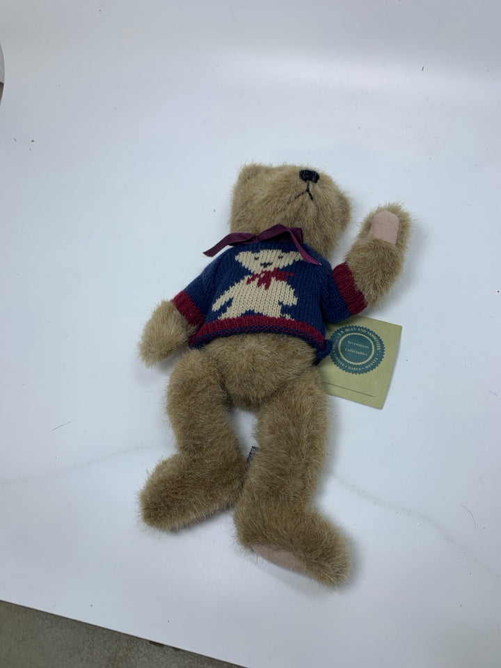 BOYDS BEAR W/ TEDDY BEAR SWEATER ON.