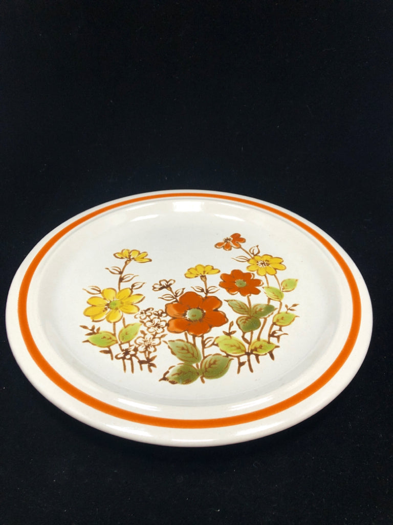 VTG FLOWER SONG STONEWARE PLATTER.