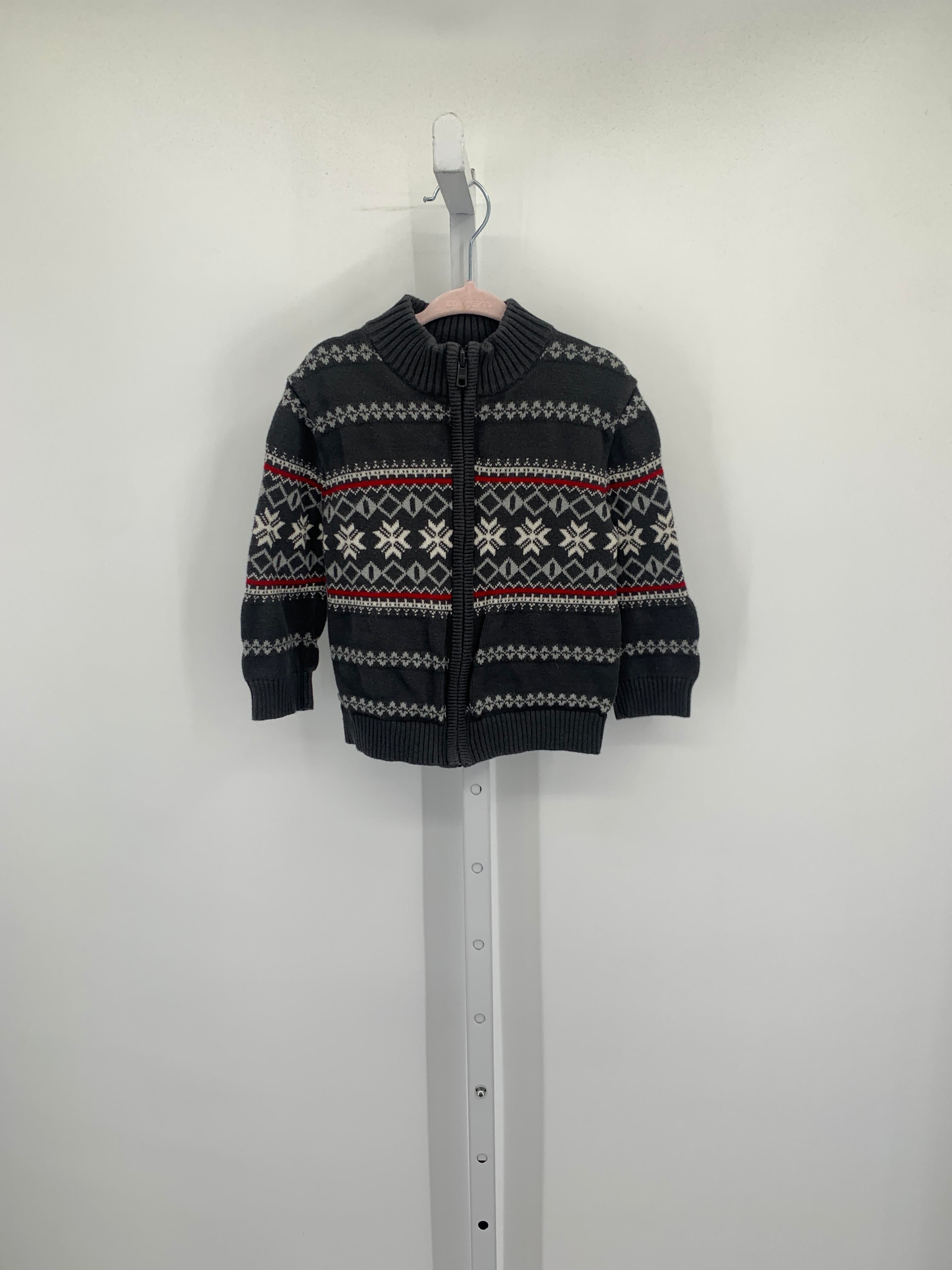 SNOWFLAKES ZIP KNIT SWEATER