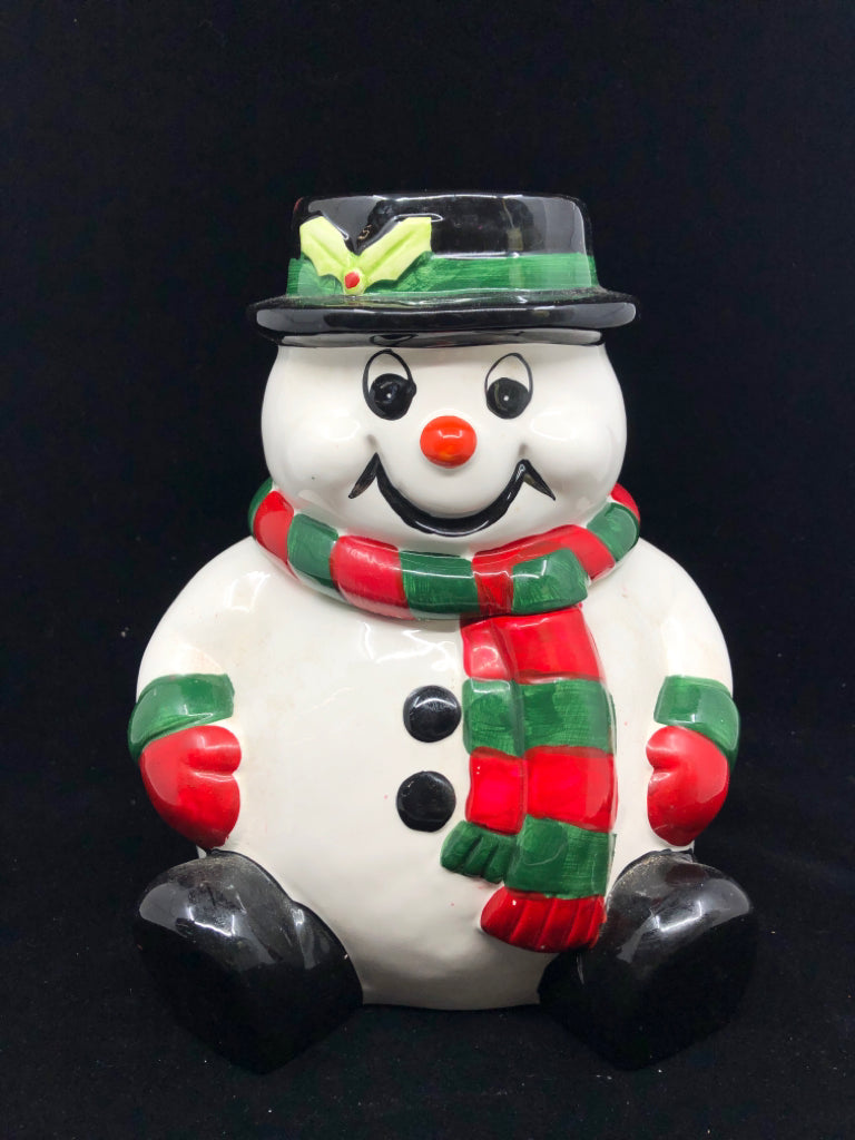 SNOWMAN COOKIE JAR.