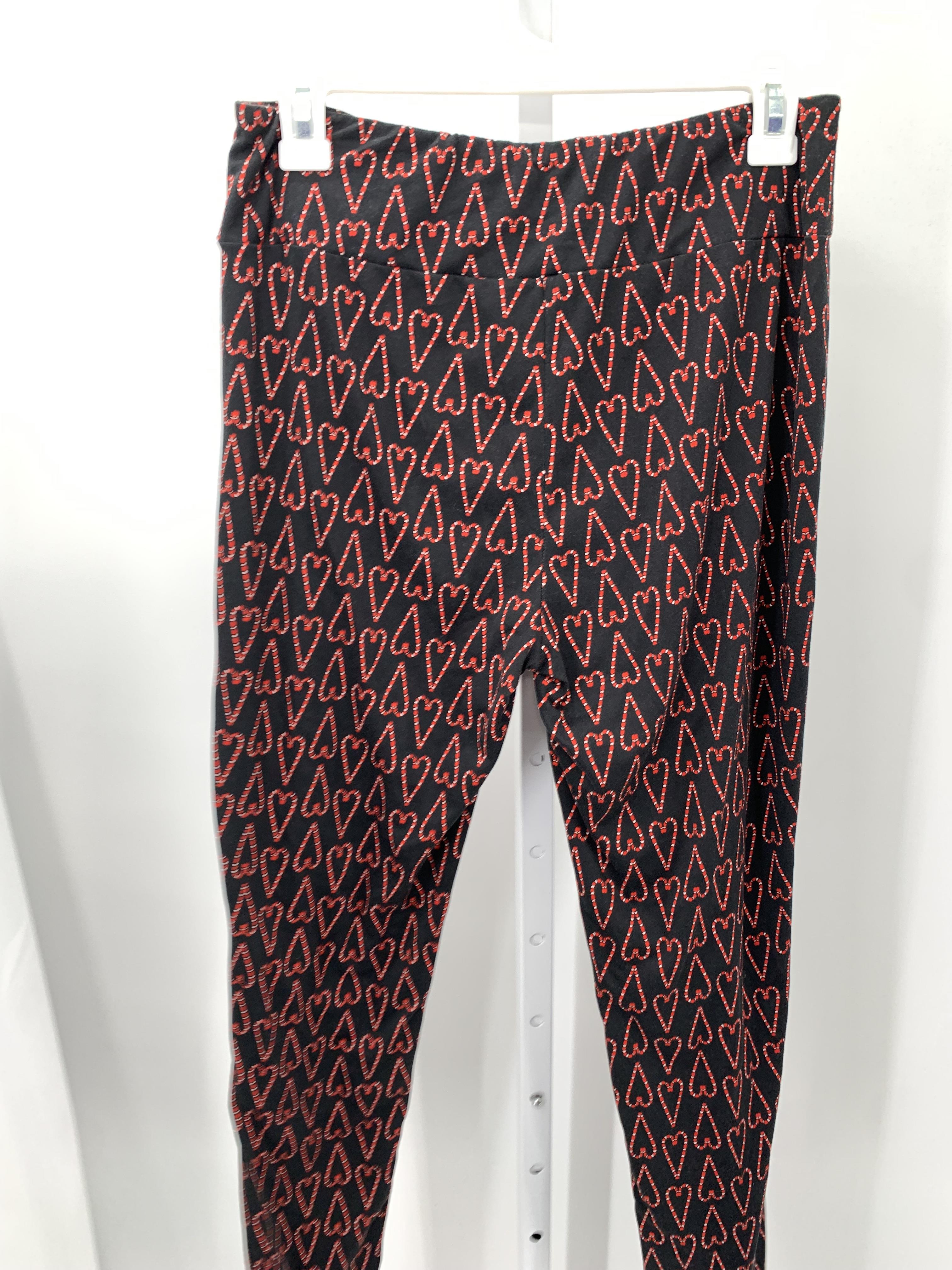 LEGGINGS CANDY CANE HEARTS.