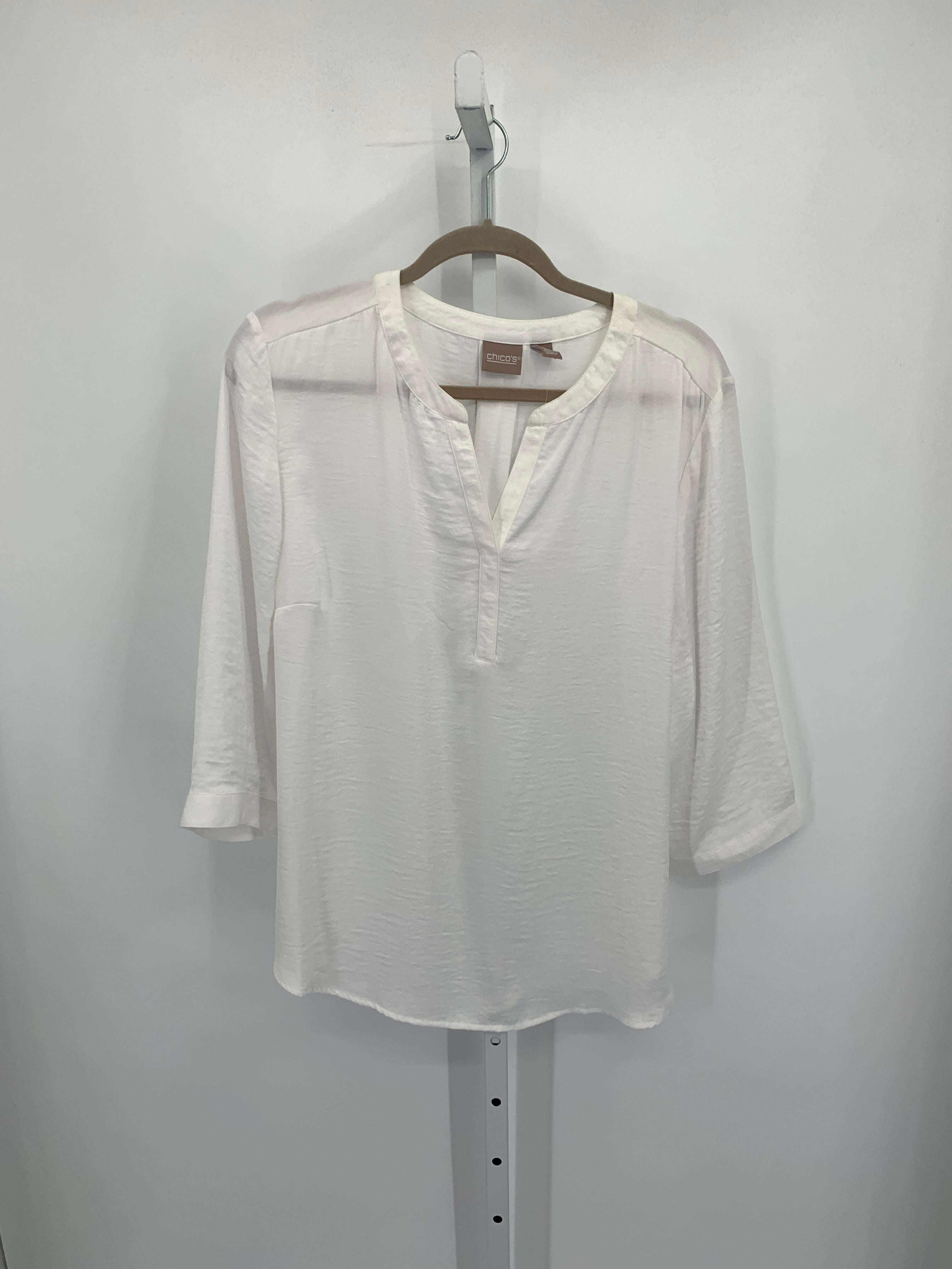 Chico's Size Large Misses 3/4 Sleeve Shirt