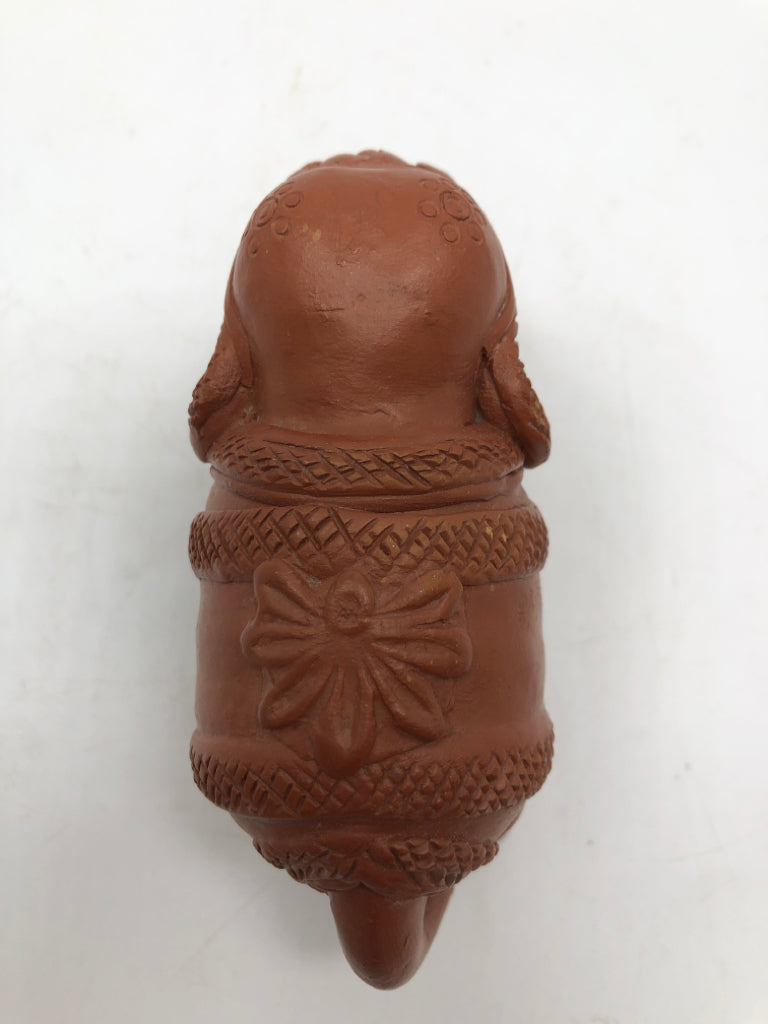 TERRA COTTA ELEPHANT FIGURINE.