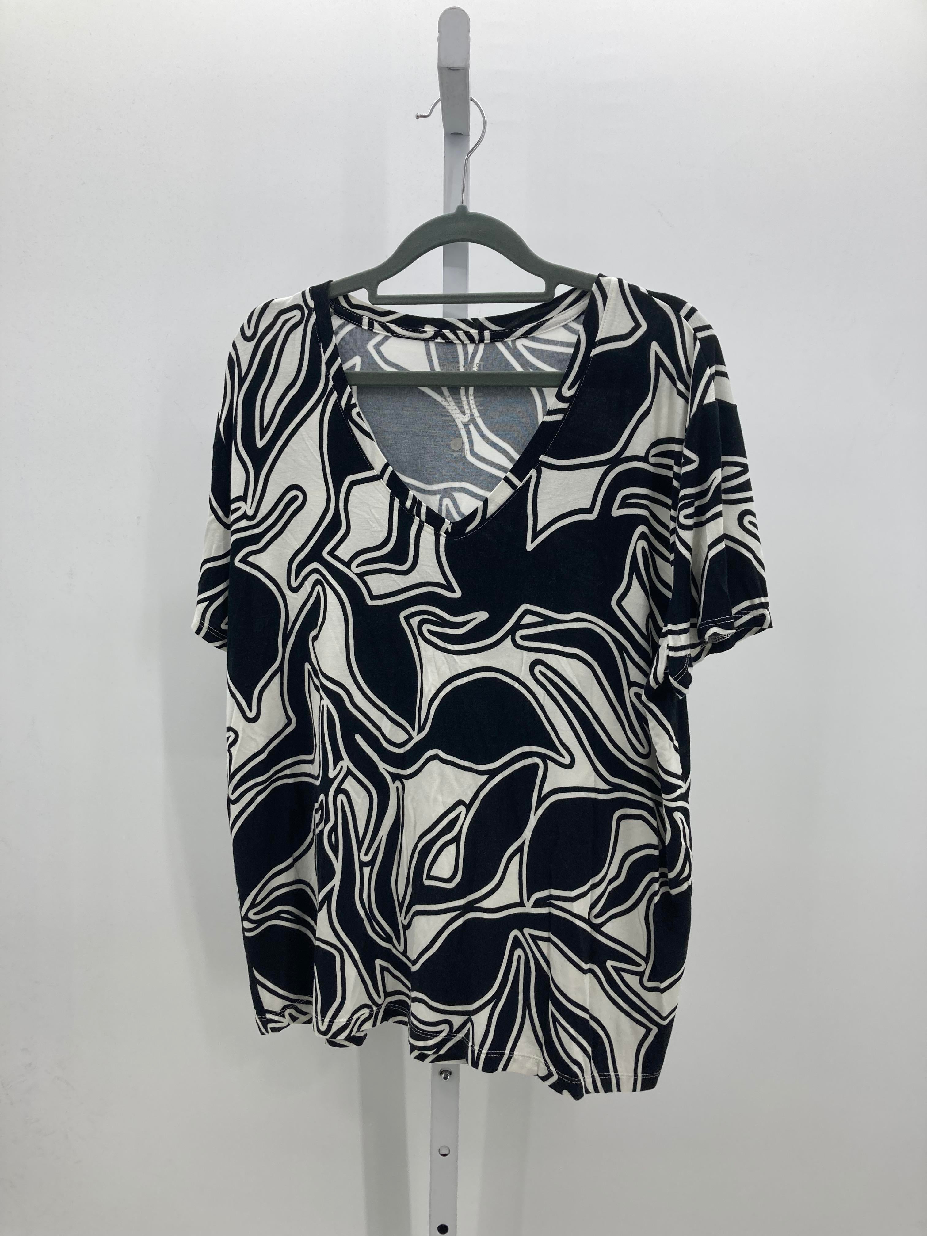 Nine West Size Large Misses Short Sleeve Shirt