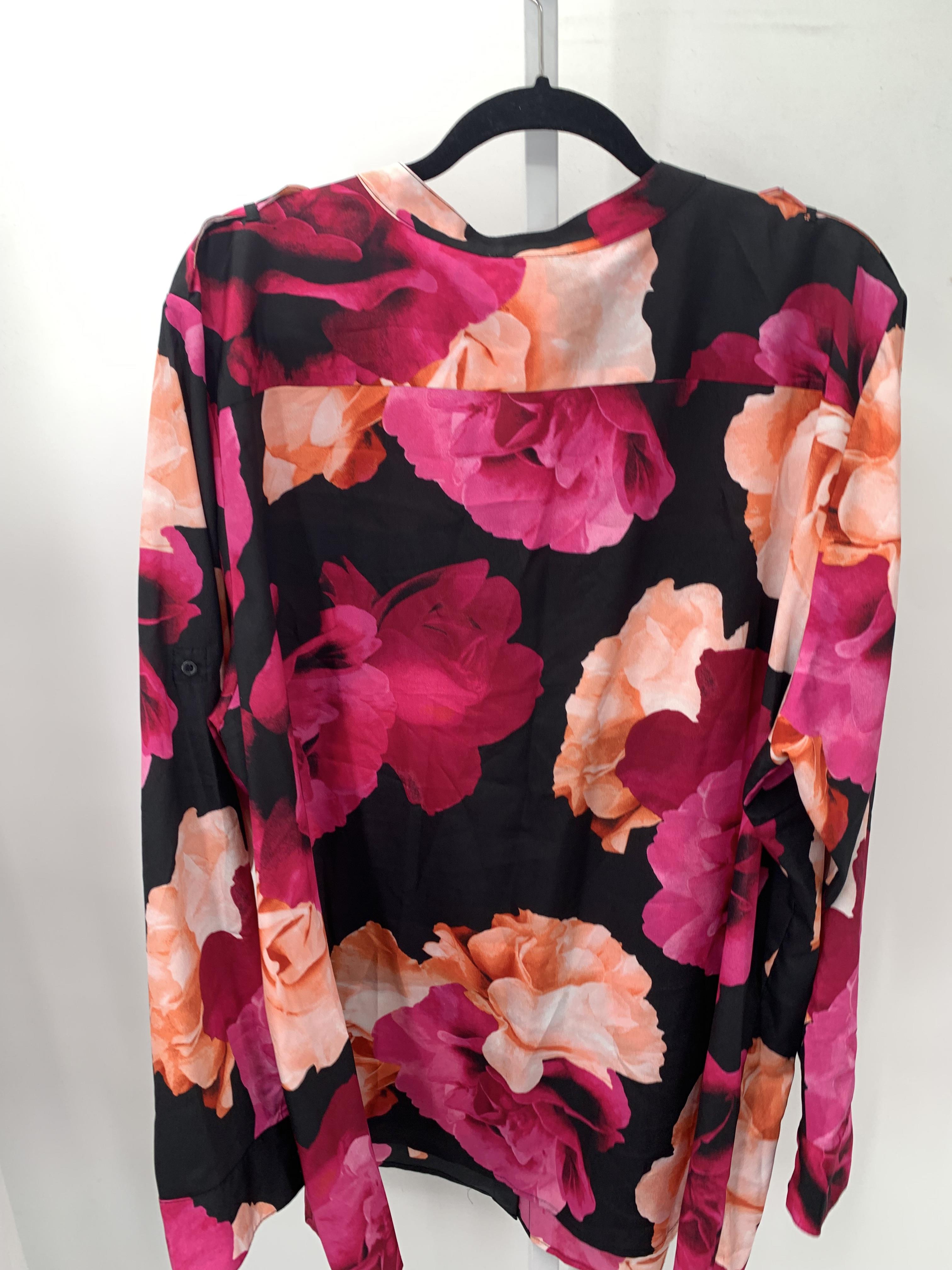 Calvin Klein Size 3X Womens Long Sleeve Shirt