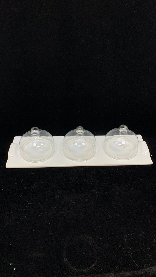 4PC PIER 1 TIDBIT TRAY.