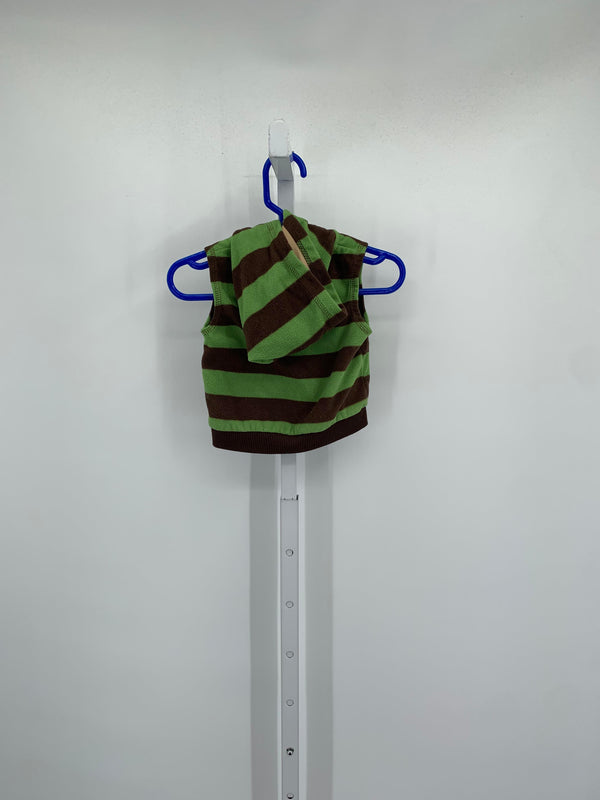 BROWN STRIPES HOODED FLEECE