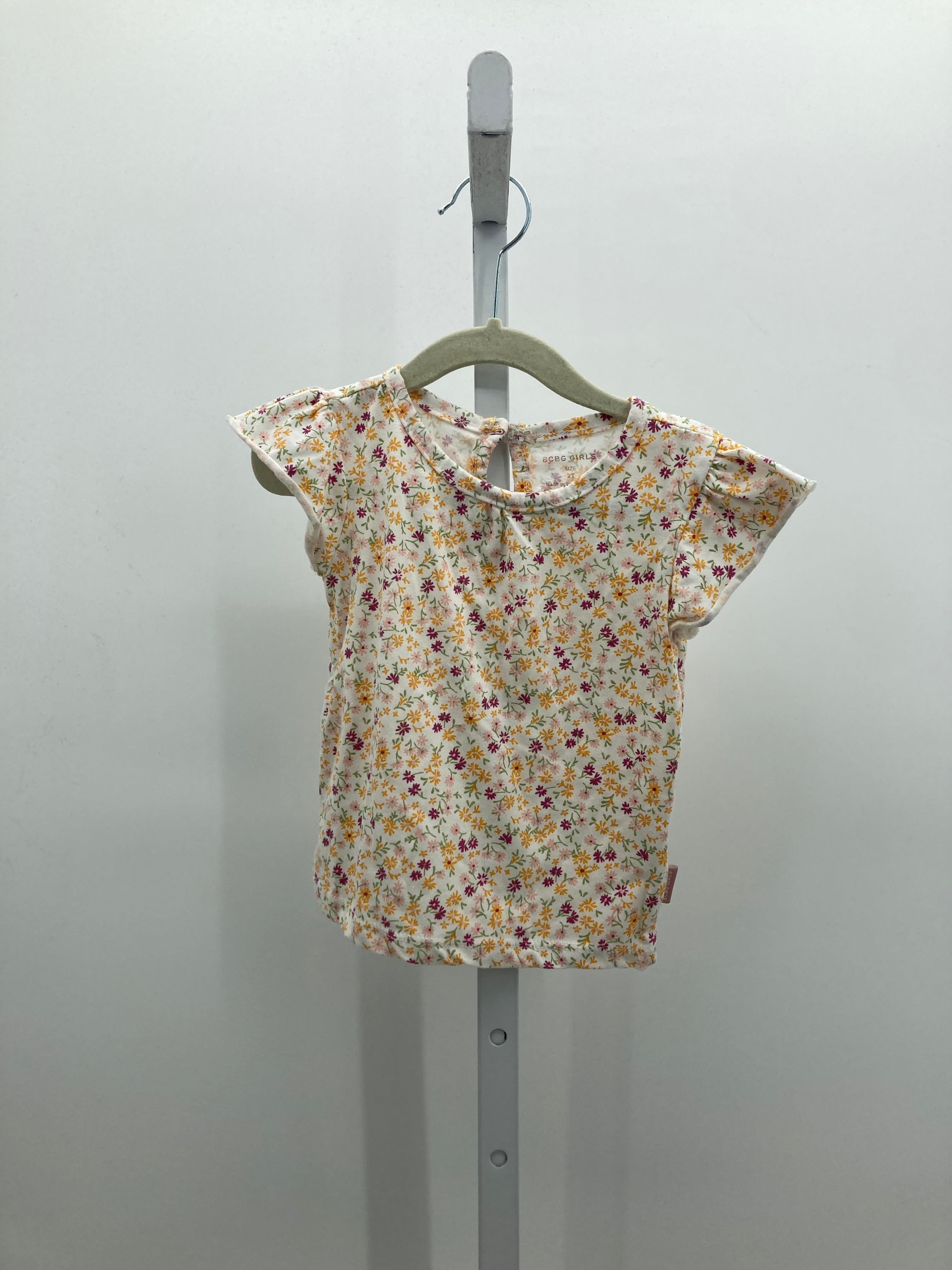 BCBG Size 2T Girls Short Sleeve Shirt