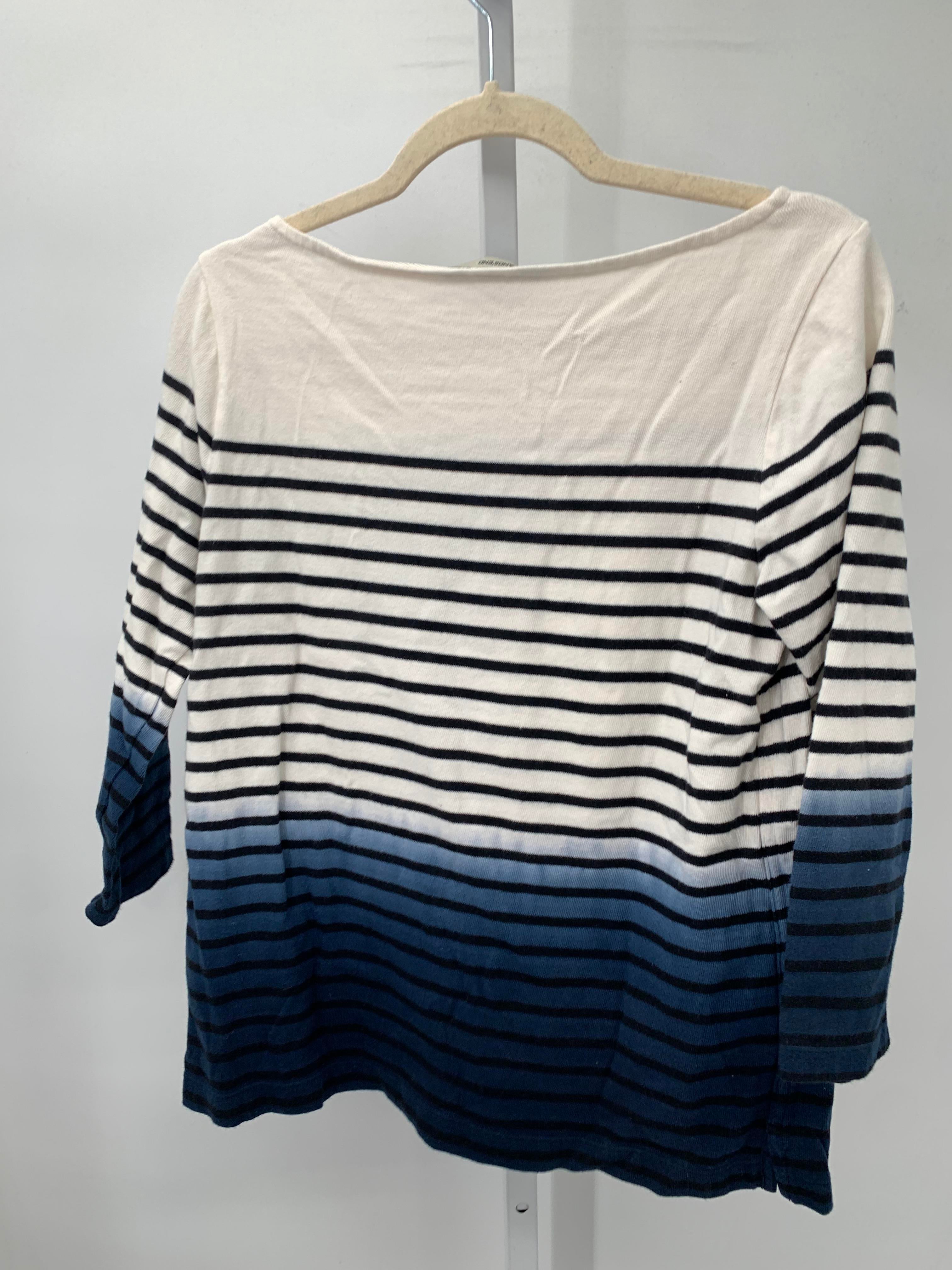 Lands End Size Small Misses 3/4 Sleeve Shirt