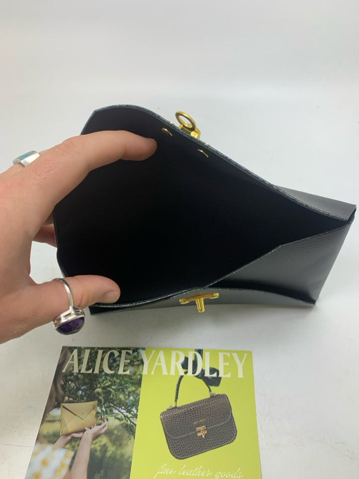 Alice Yardley Small Clasp Leather Clutch