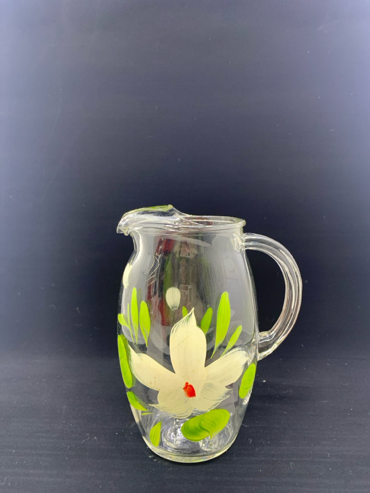 FLORAL PAINTED PITCHER.