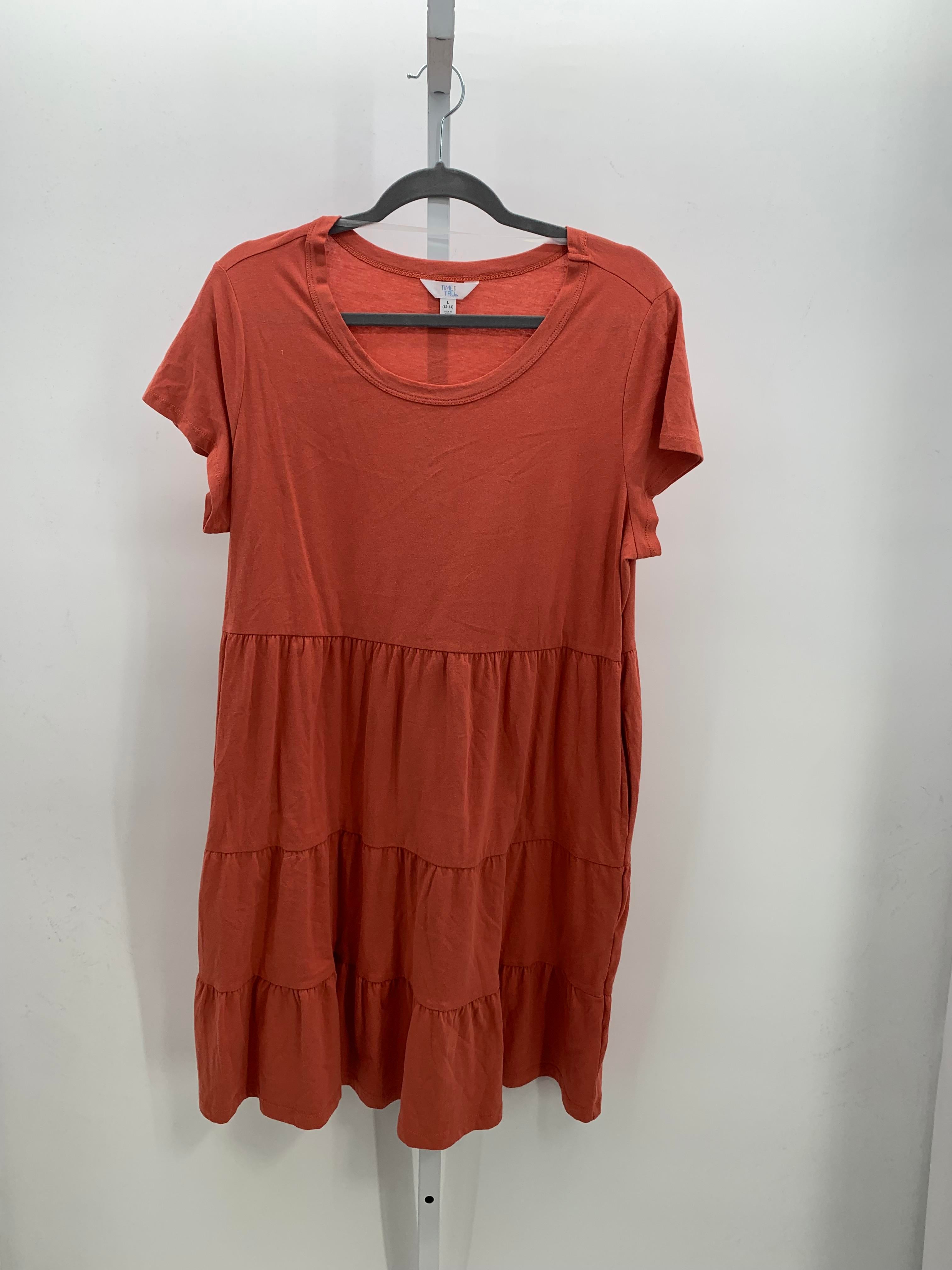 Time and Tru Size Large Misses Short Sleeve Dress