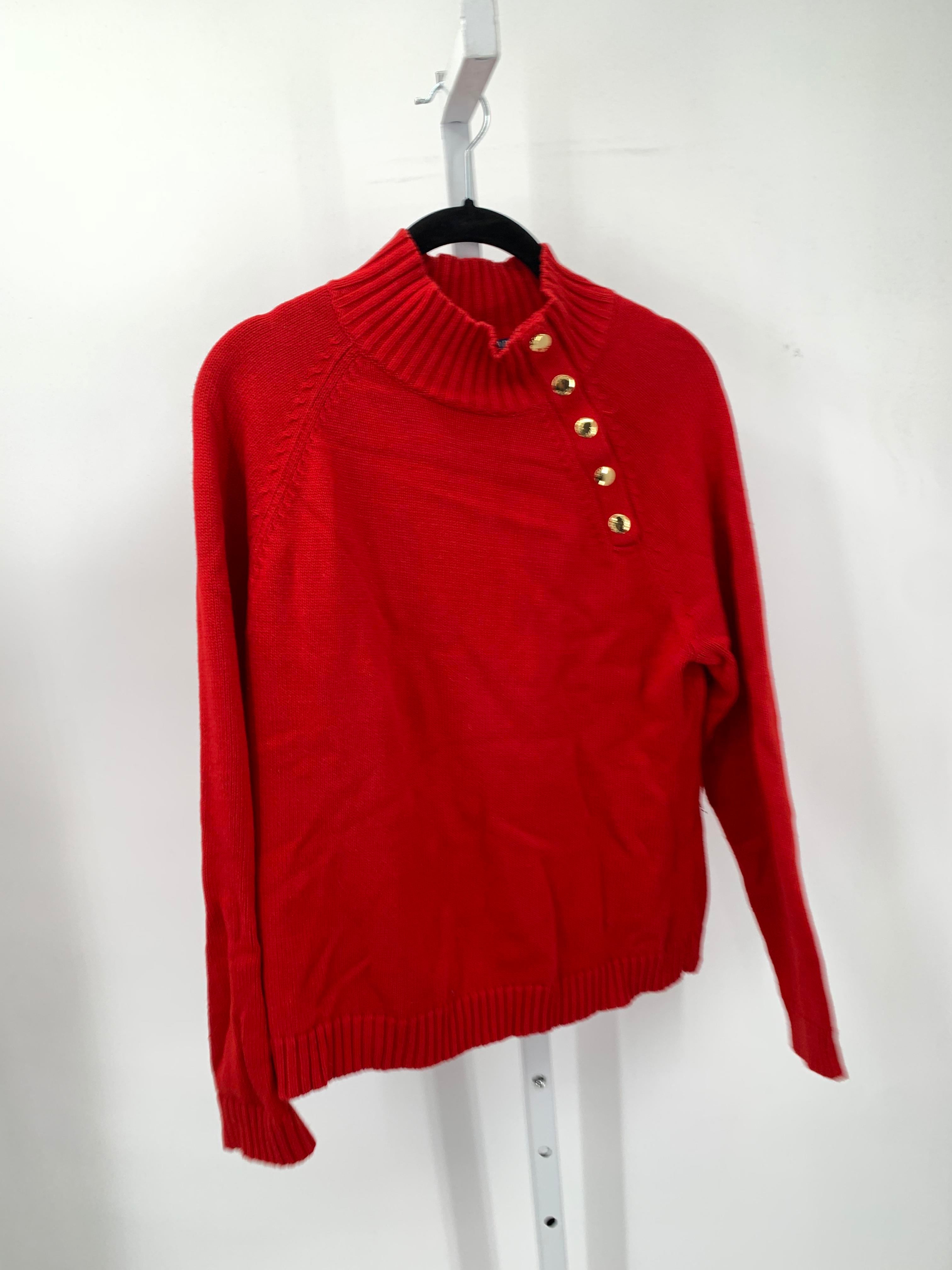 Chaps Size Large Petite Petite Long Slv Sweater
