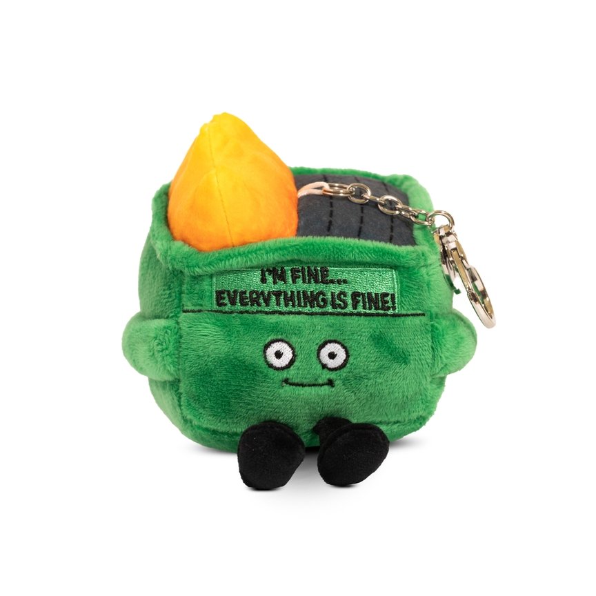 New Dumpster Fire Plush Bag Charm