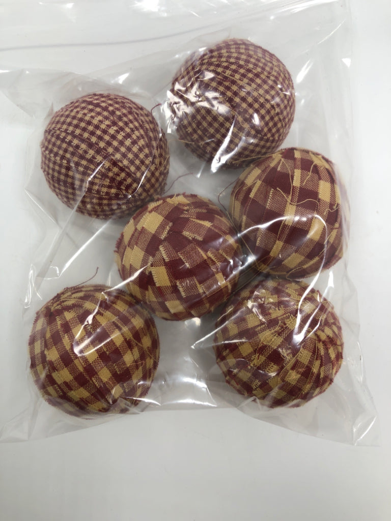 BAG OF 6PC RED PLAID FILLER.