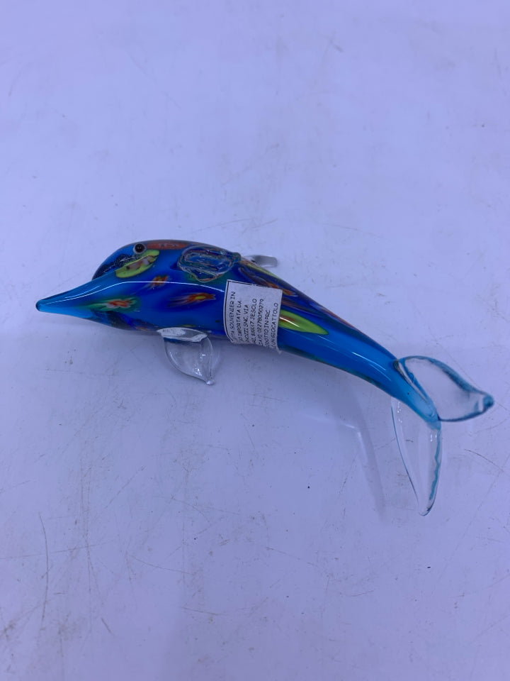 BLUE COLORFUL SMALL DOLPHIN.