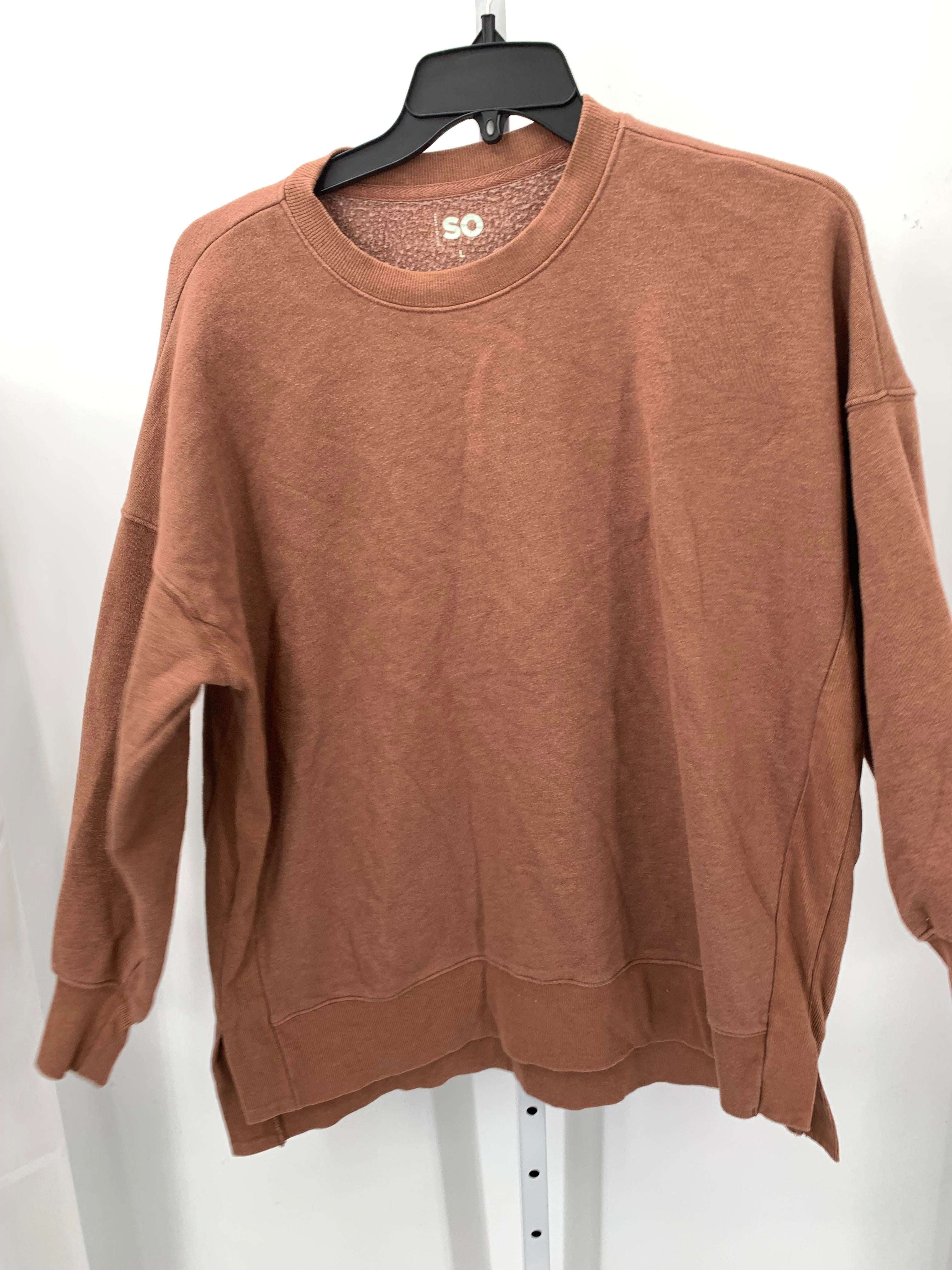 SO Size Large Juniors Long Sleeve Shirt