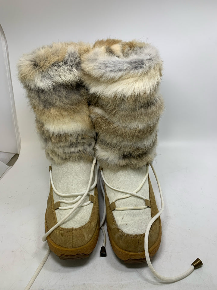 Oscar Sport Norma Rabbit Fur Apres Snow Boots (Eur-37)