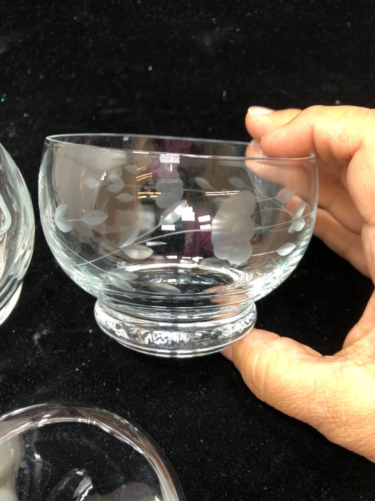 VTG GLASS CREAM & SUGAR.
