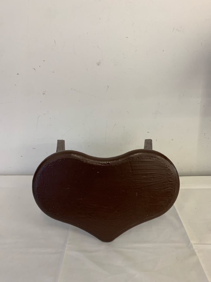 BROWN HEART STOOL.