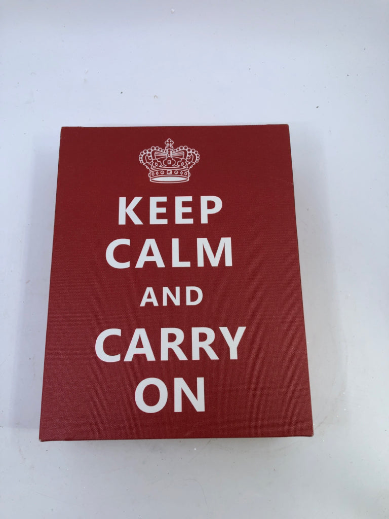 KEEP CALM AND CARRY ON CANVAS.