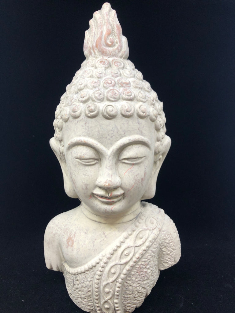 STONE BUDDHA HEAD STATUE.