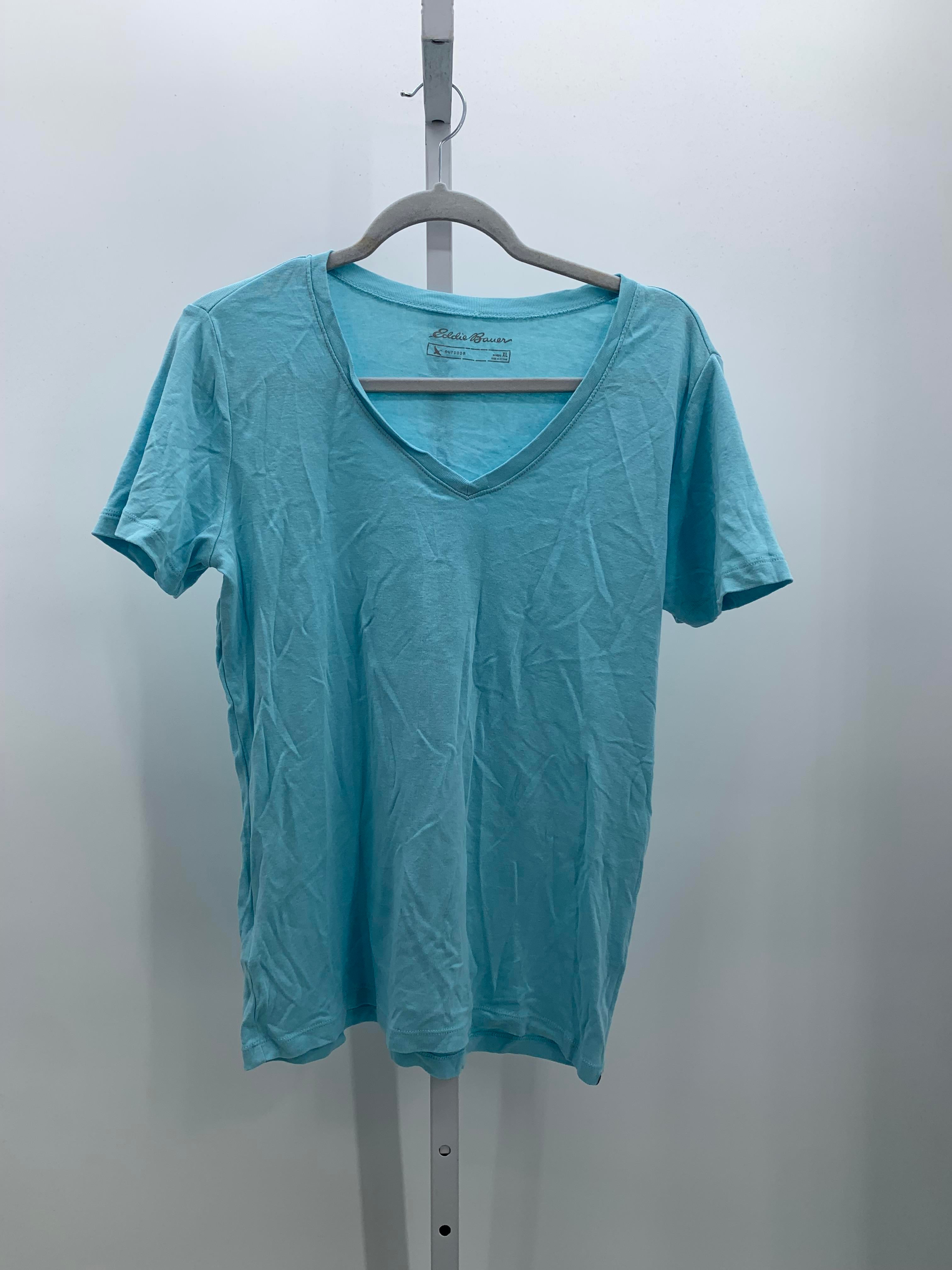 Eddie Bauer Size Extra Large Misses Short Sleeve Shirt