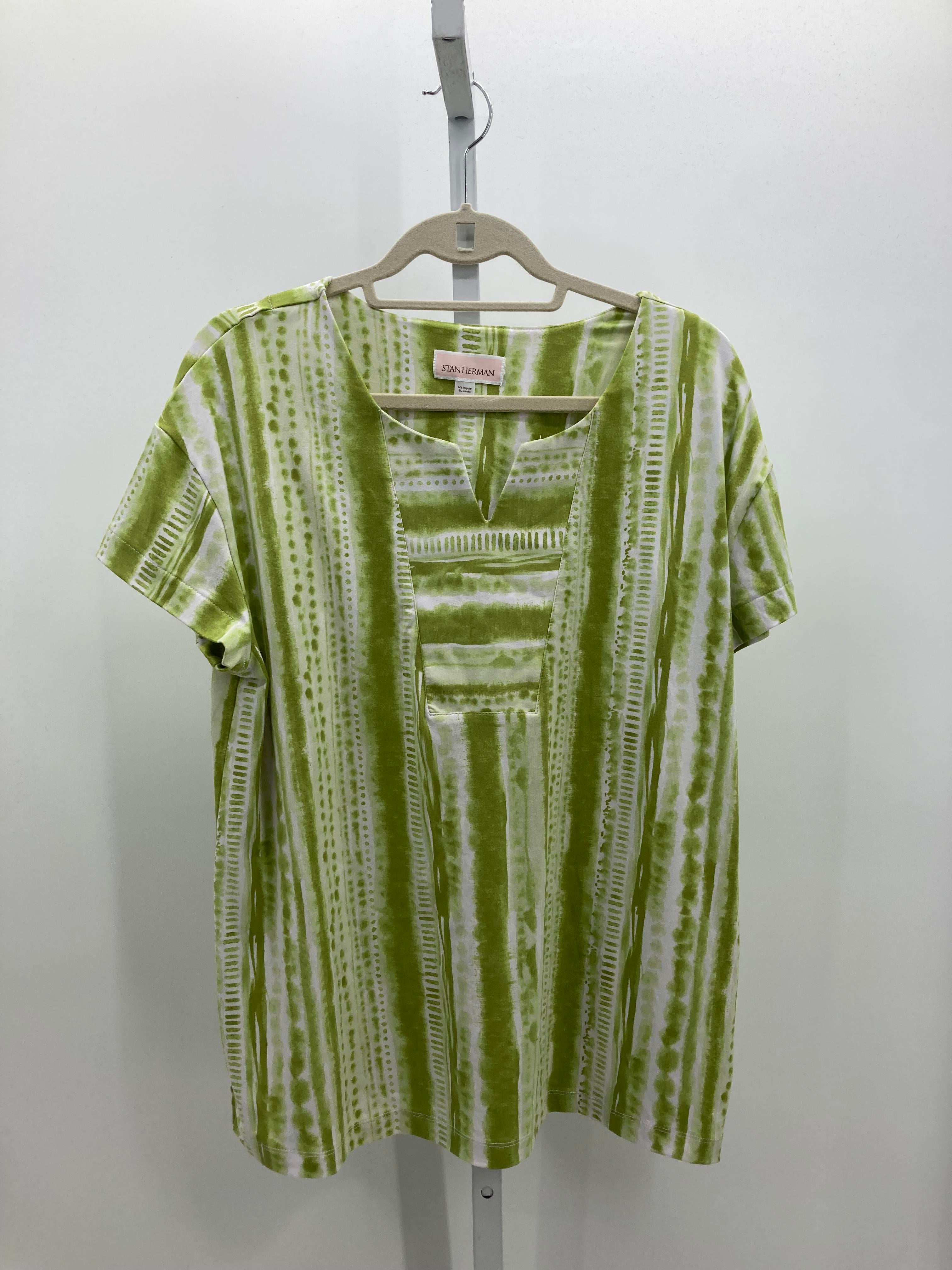 Stan Herman Size Medium Misses Short Sleeve Shirt