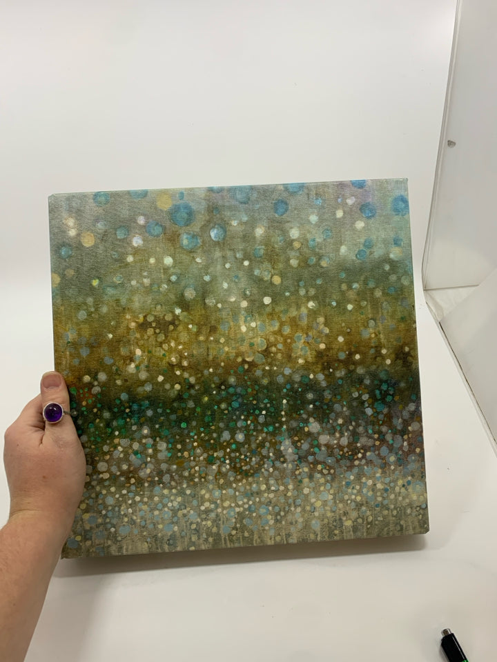 WATERCOLOR DOT CANVAS PRINT.