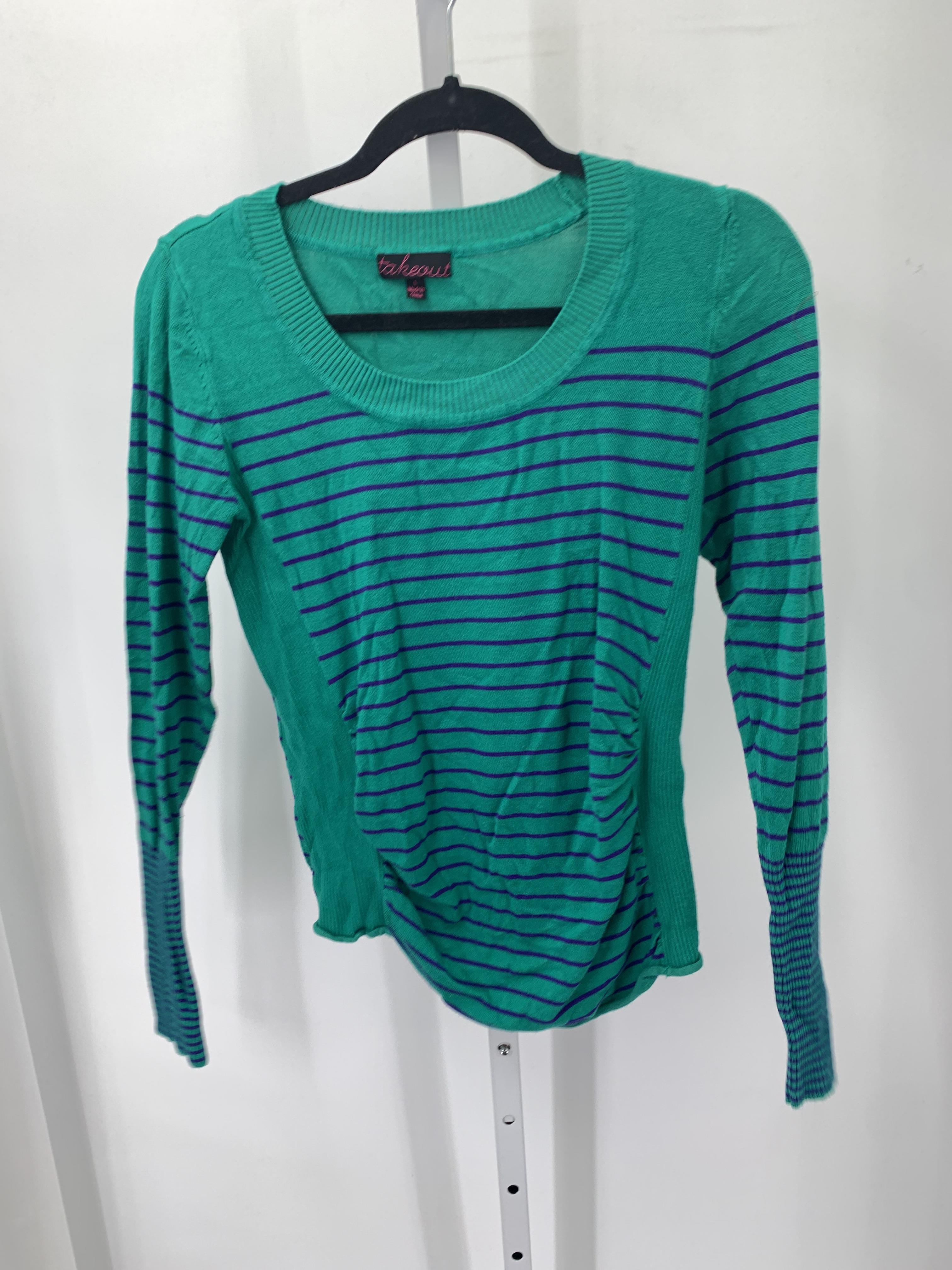 Take Out Size Large Juniors Long Sleeve Sweater