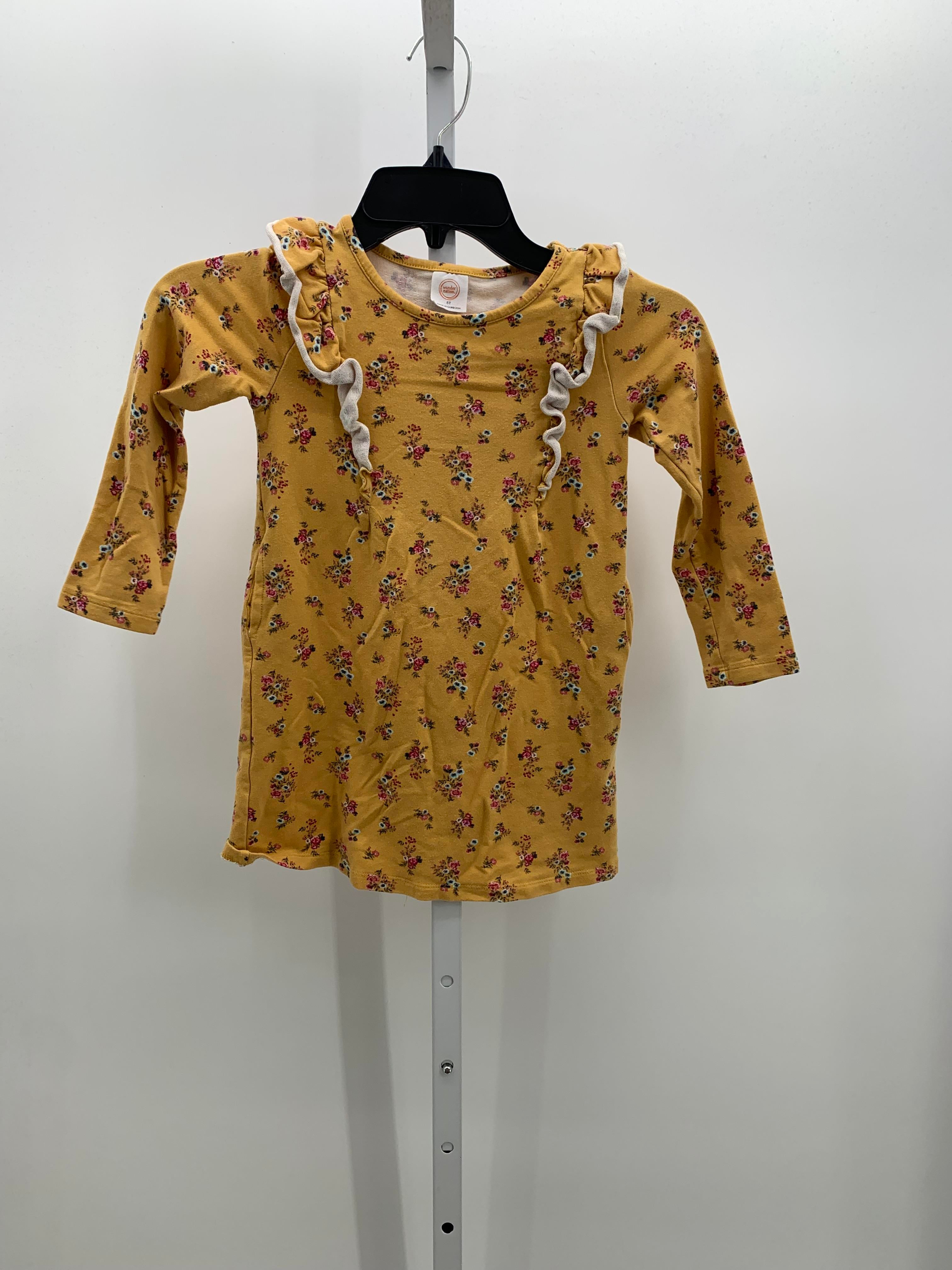 Wonder Nation Size 5T Girls Long Sleeve Dress