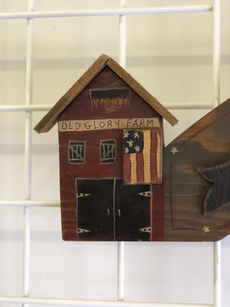 PRIMITIVE WELCOME "LIBERTY INN" WALL HANGING.