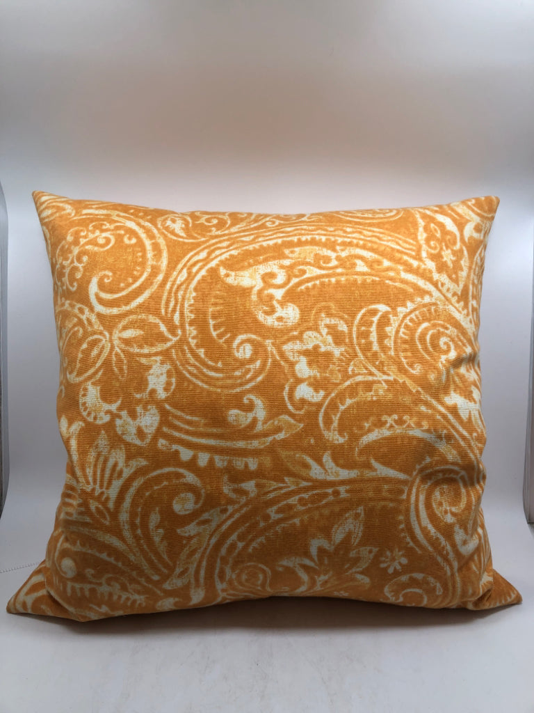 PAISLEY ORANGE PILLOW.