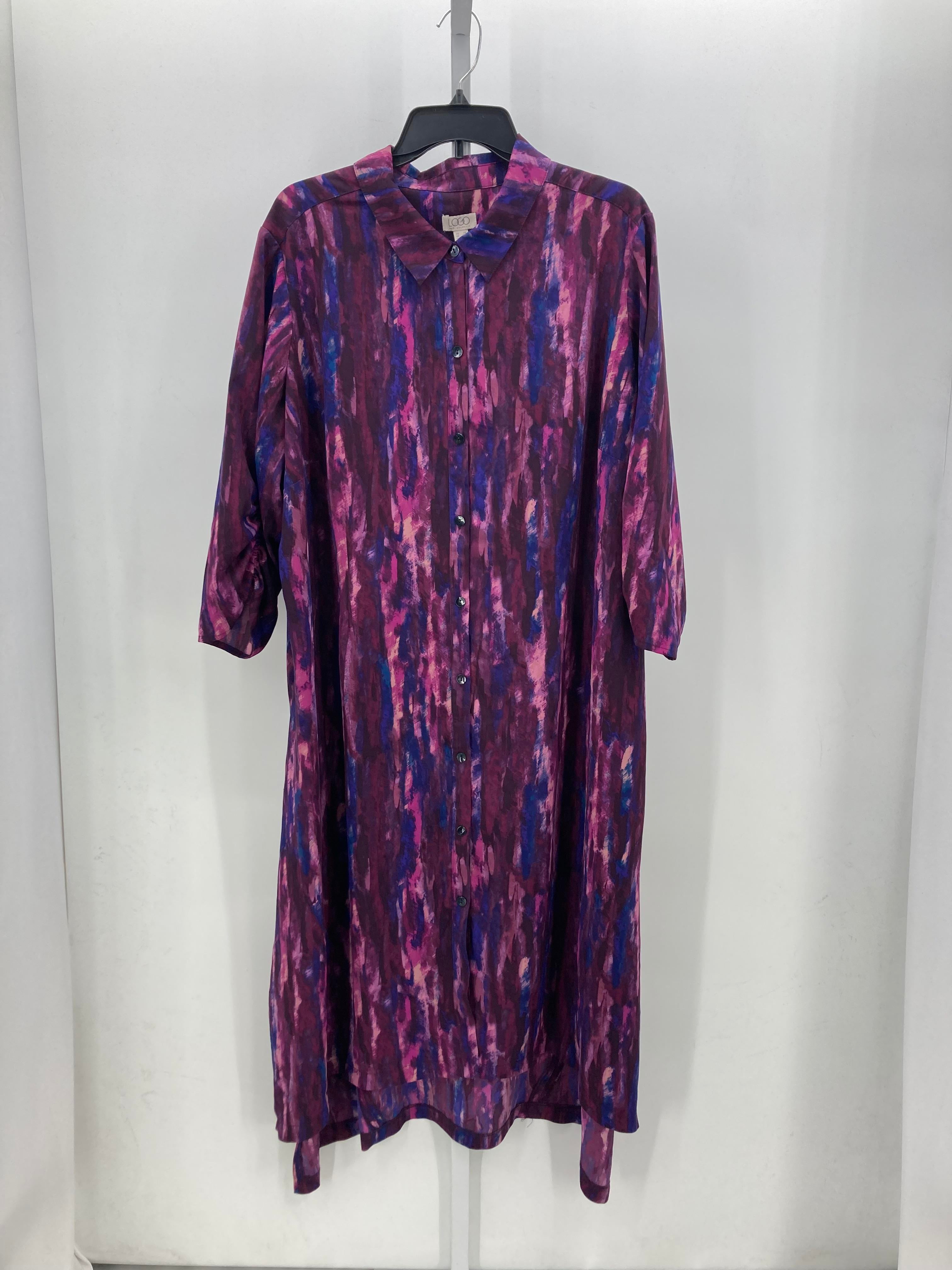 LOGO Size 2X Womens Long Sleeve Dress