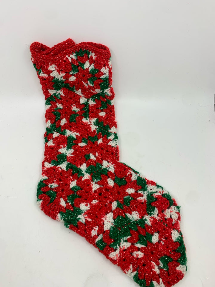 HANDMADE KNIT STOCKING.