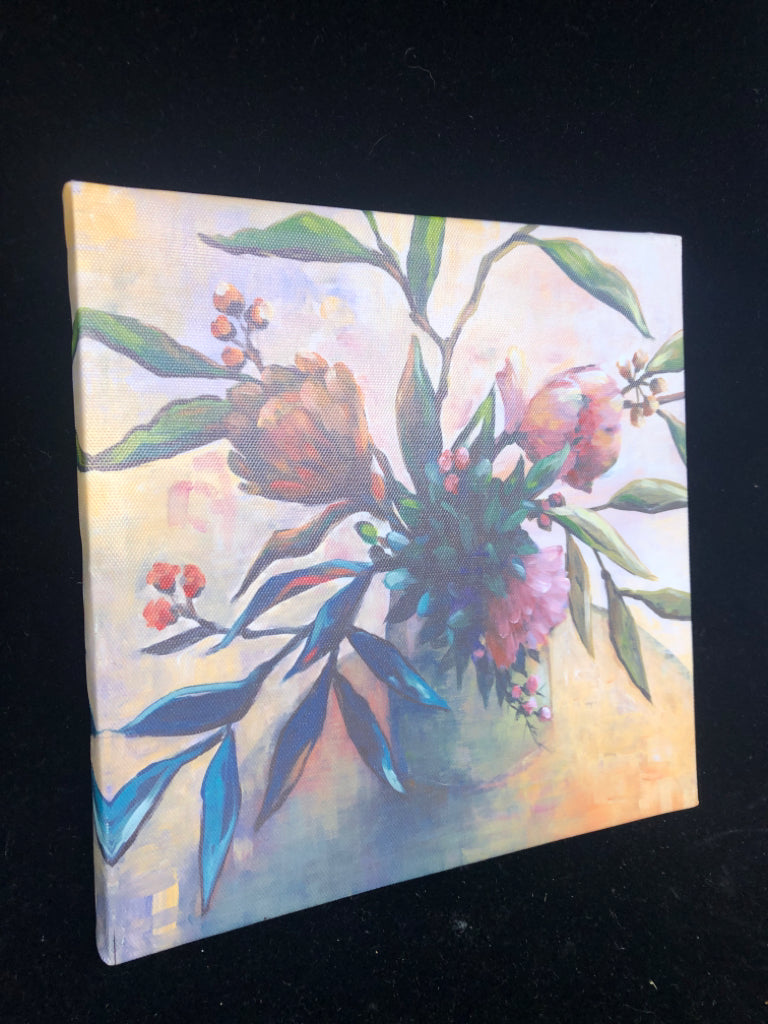 FLORAL CANVAS WALL ART.
