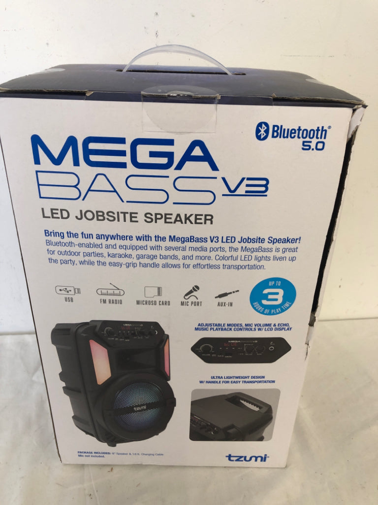 NIB MEGA BASS SPEAKER.