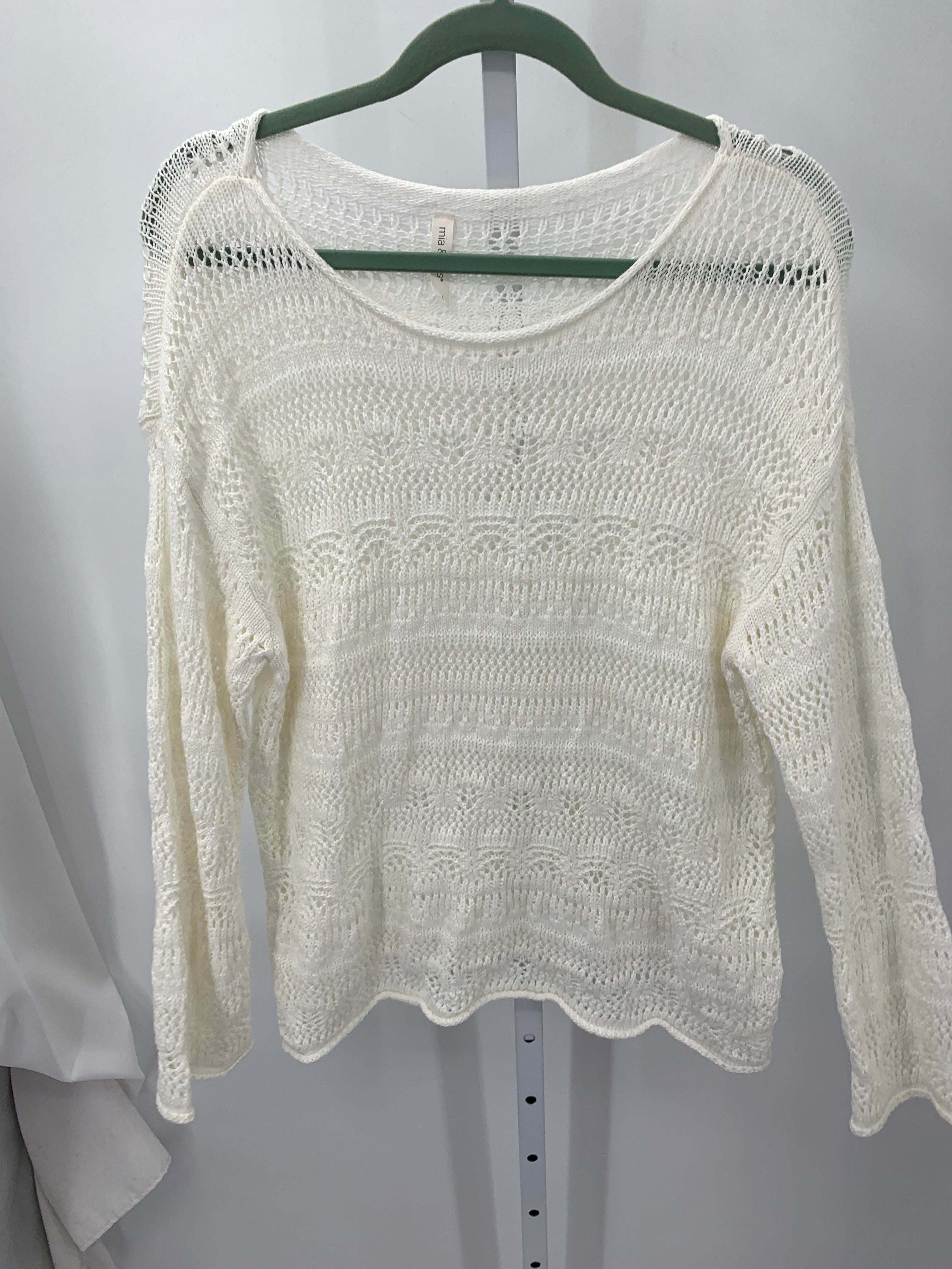 Mia & Tess Size Medium Misses Long Slv Sweater