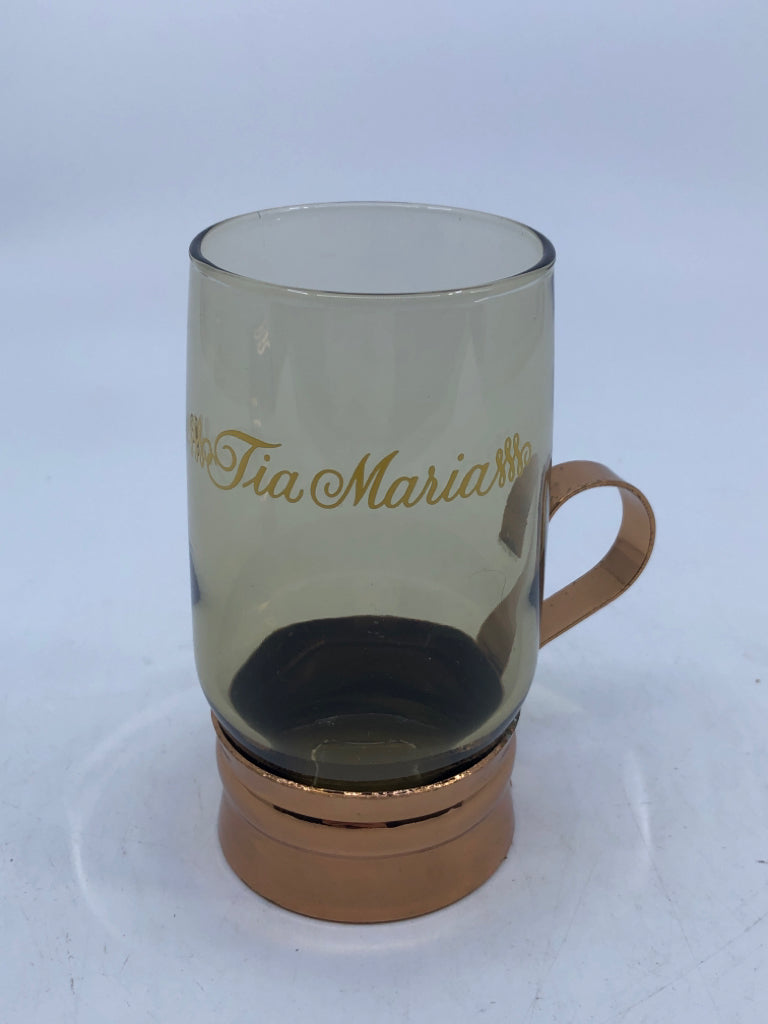 TIA MARIA GLASS + COPPER MUG.