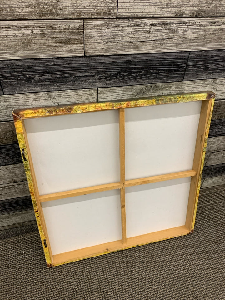 DISTRESSED SUNFLOWER CANVAS PRINT.