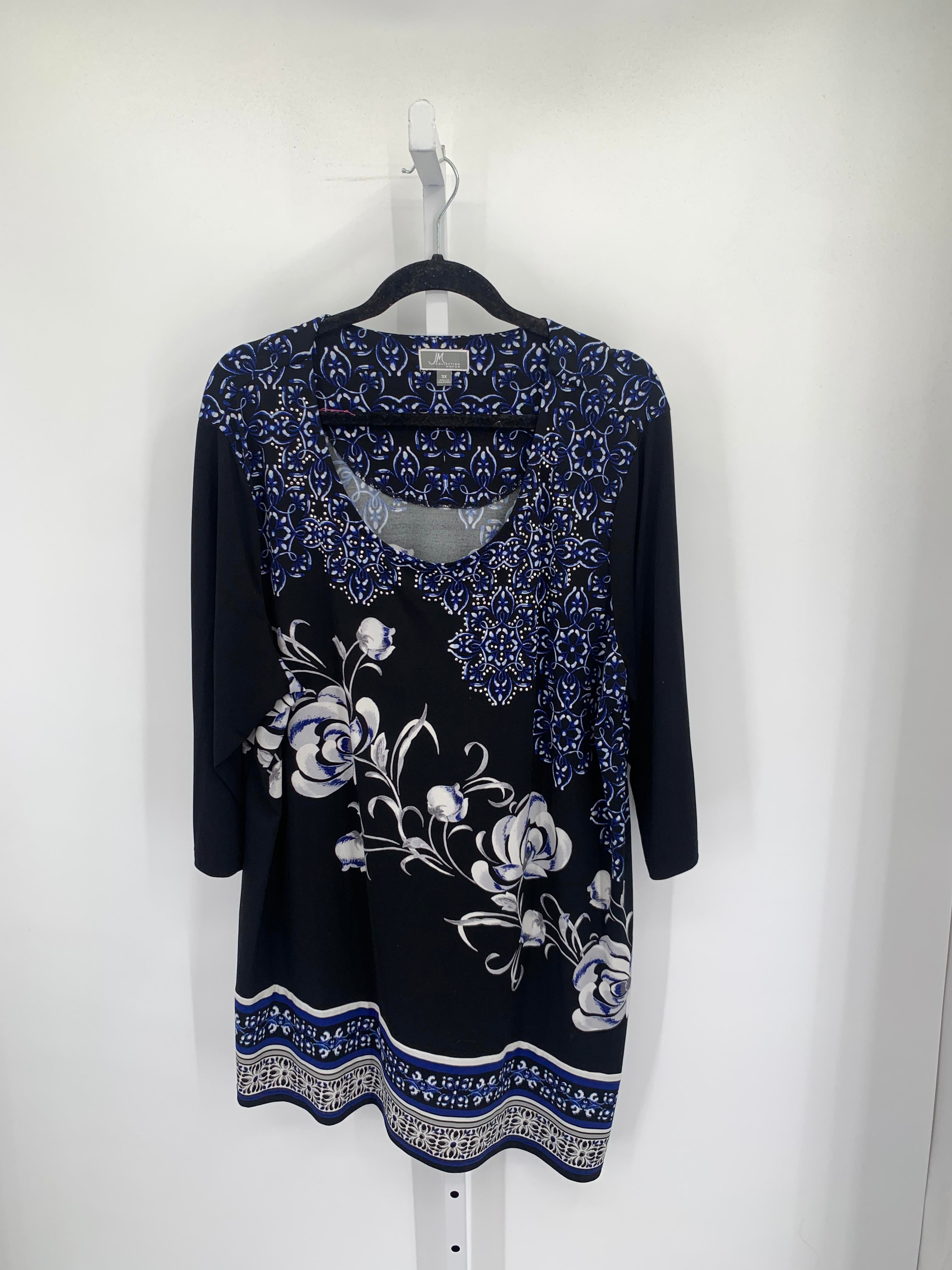 JM Collection Size 3X Womens 3/4 Sleeve Dress