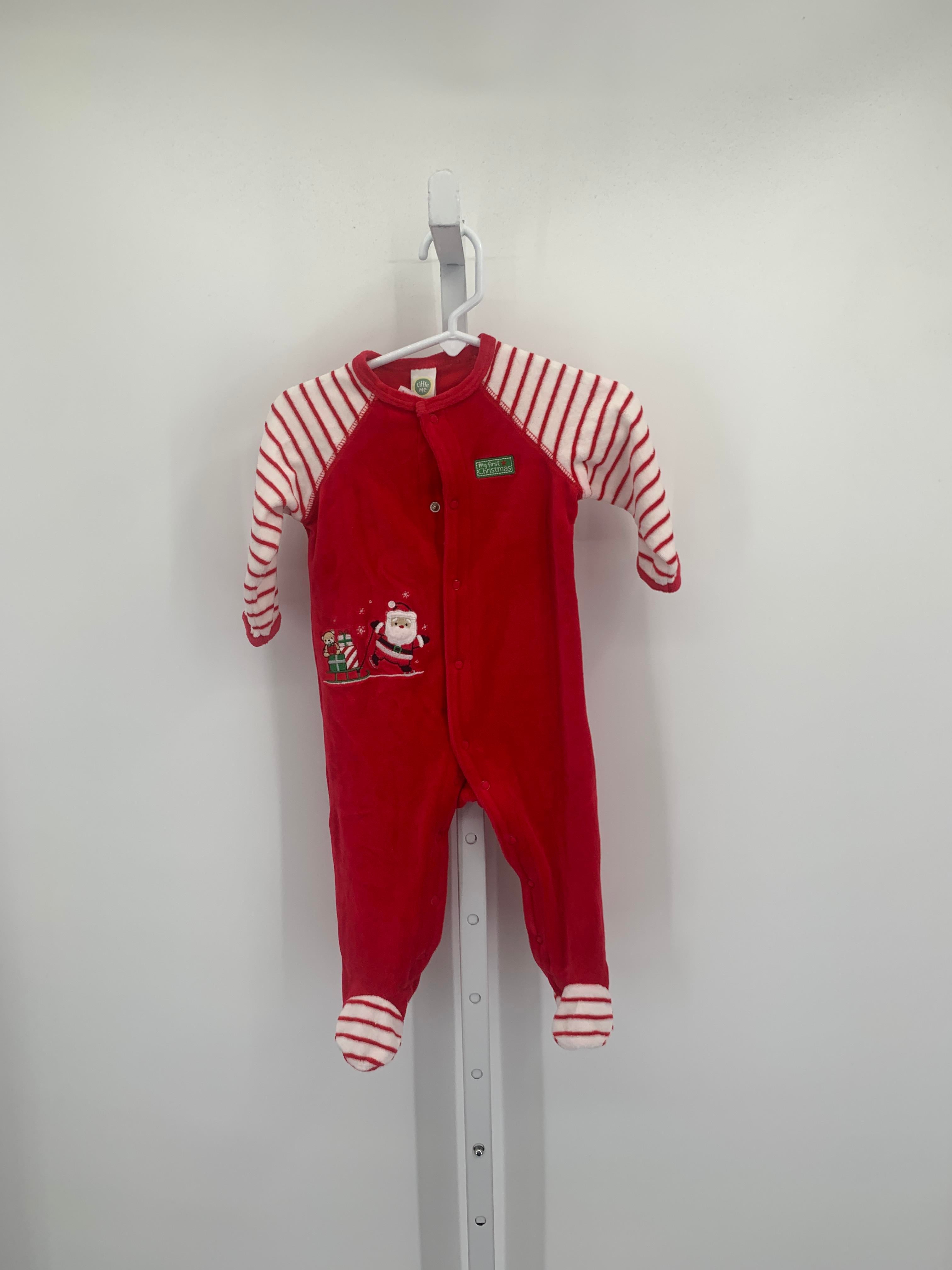 LONG SLV ROMPER FLEECE SANTA