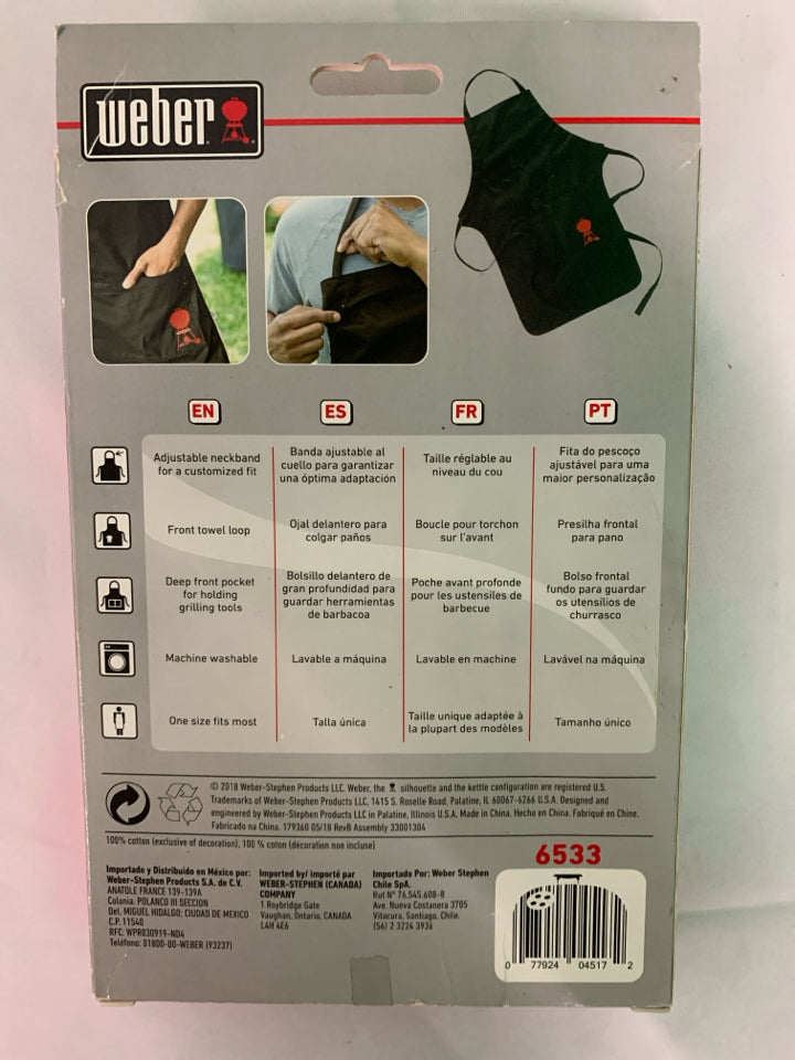 NIB WEBER APRON.