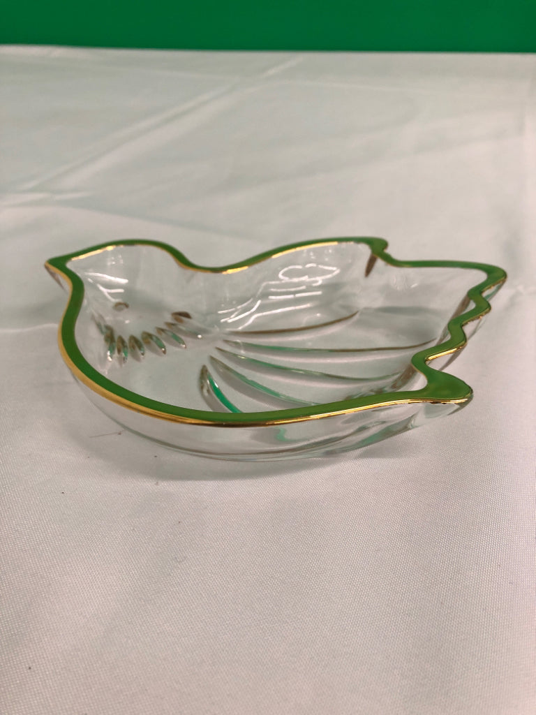 DOVE W GOLD RIM BOWL.