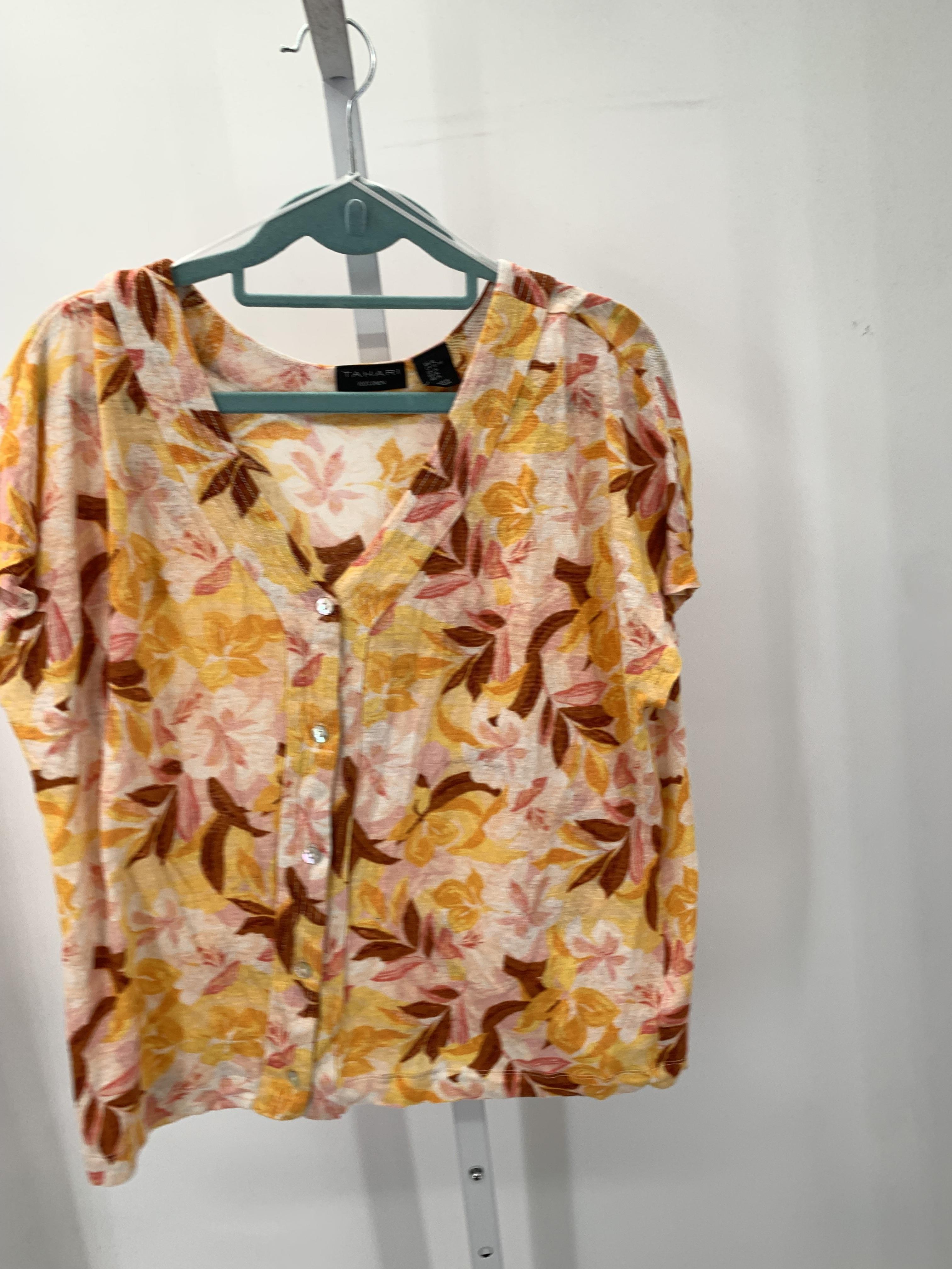 Tahari Size Extra Large Misses Short Sleeve Shirt