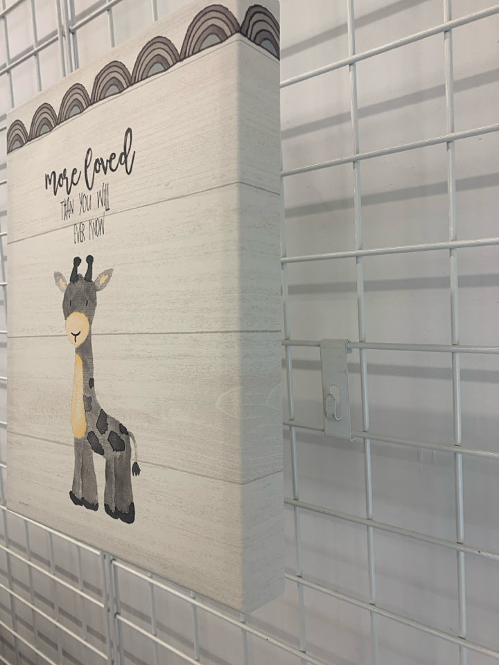 YOU ARE LOVED GIRAFFE CANVAS.