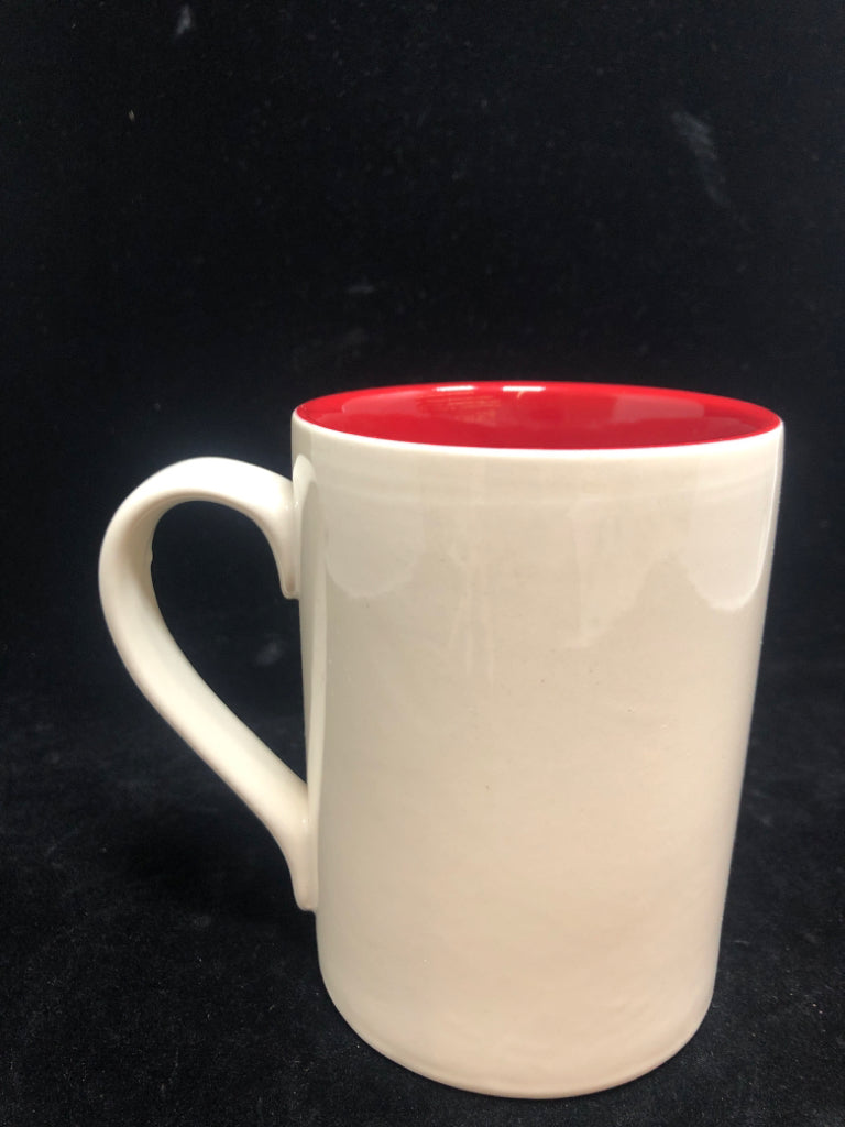 PEACE SNOWMAN ICE SKATING MUG.