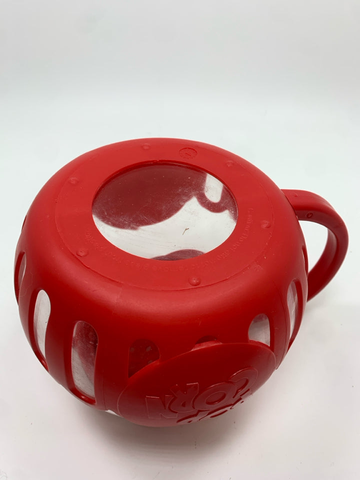 GLASS MICROWAVE POPCORN POPPER.