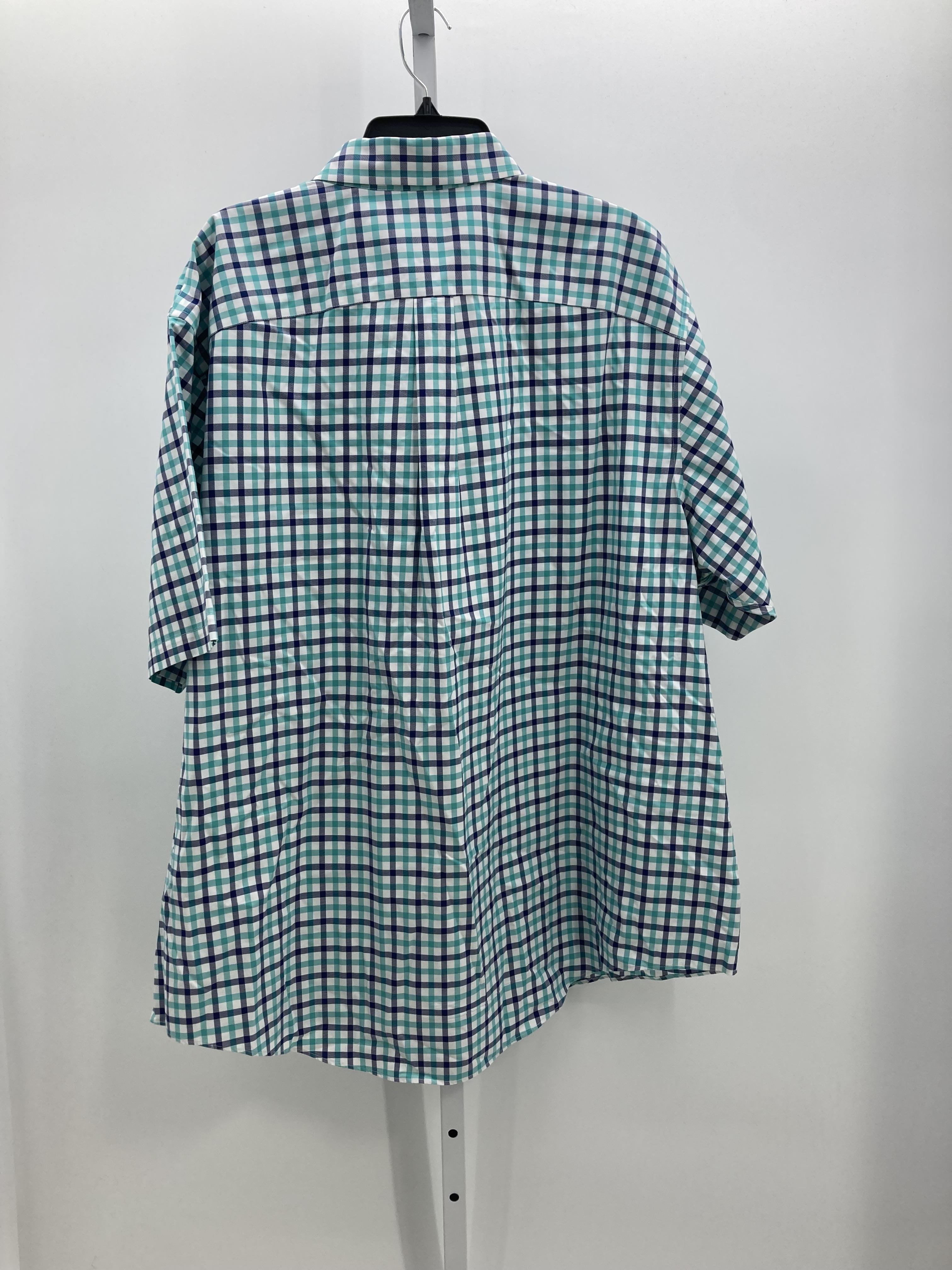 TALL WHITE PLAID BTN DOWN
